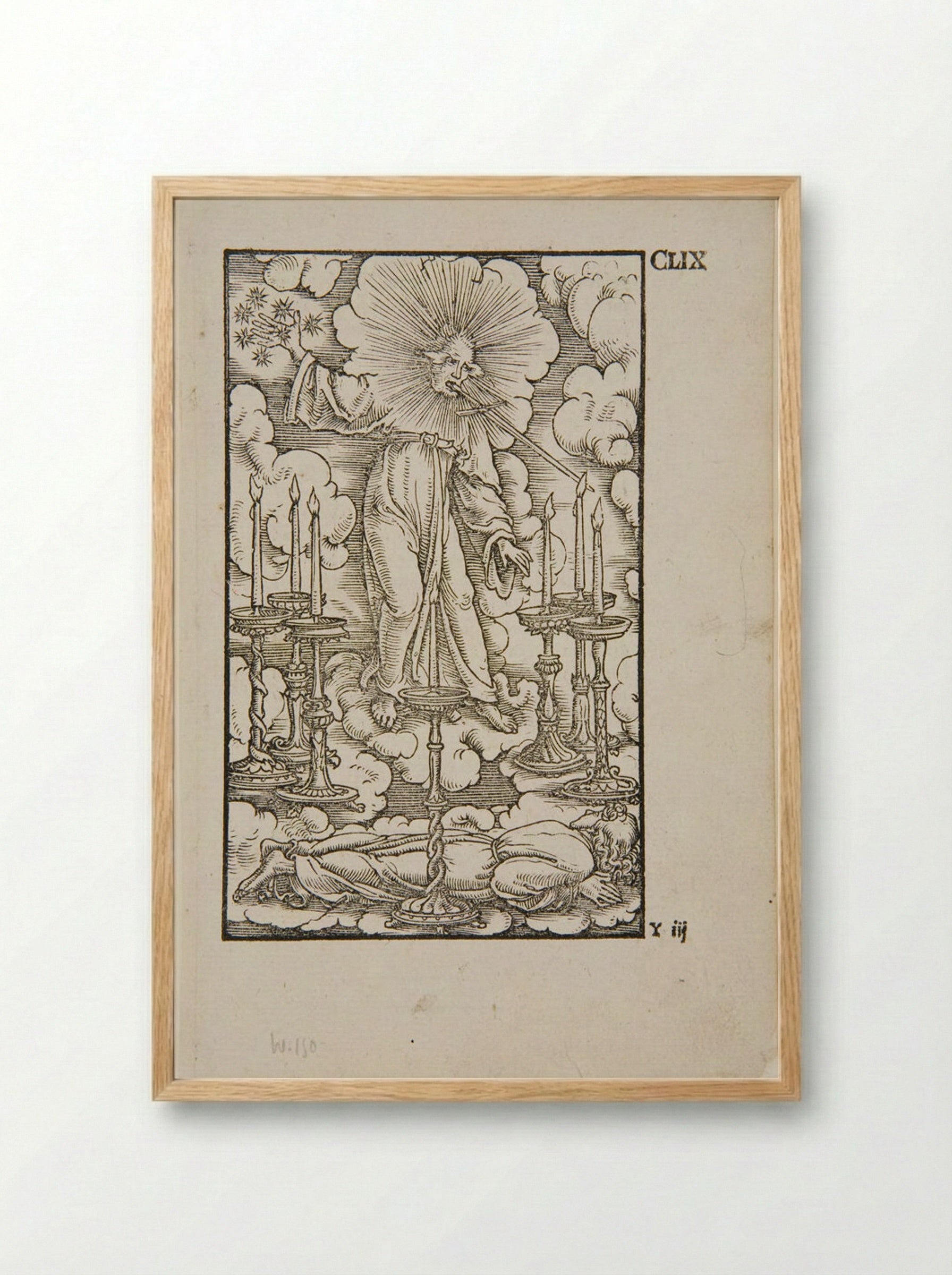 Saint John beholding the seven golden candlesticks - Hans Holbein the Younger - Framed Print Wood