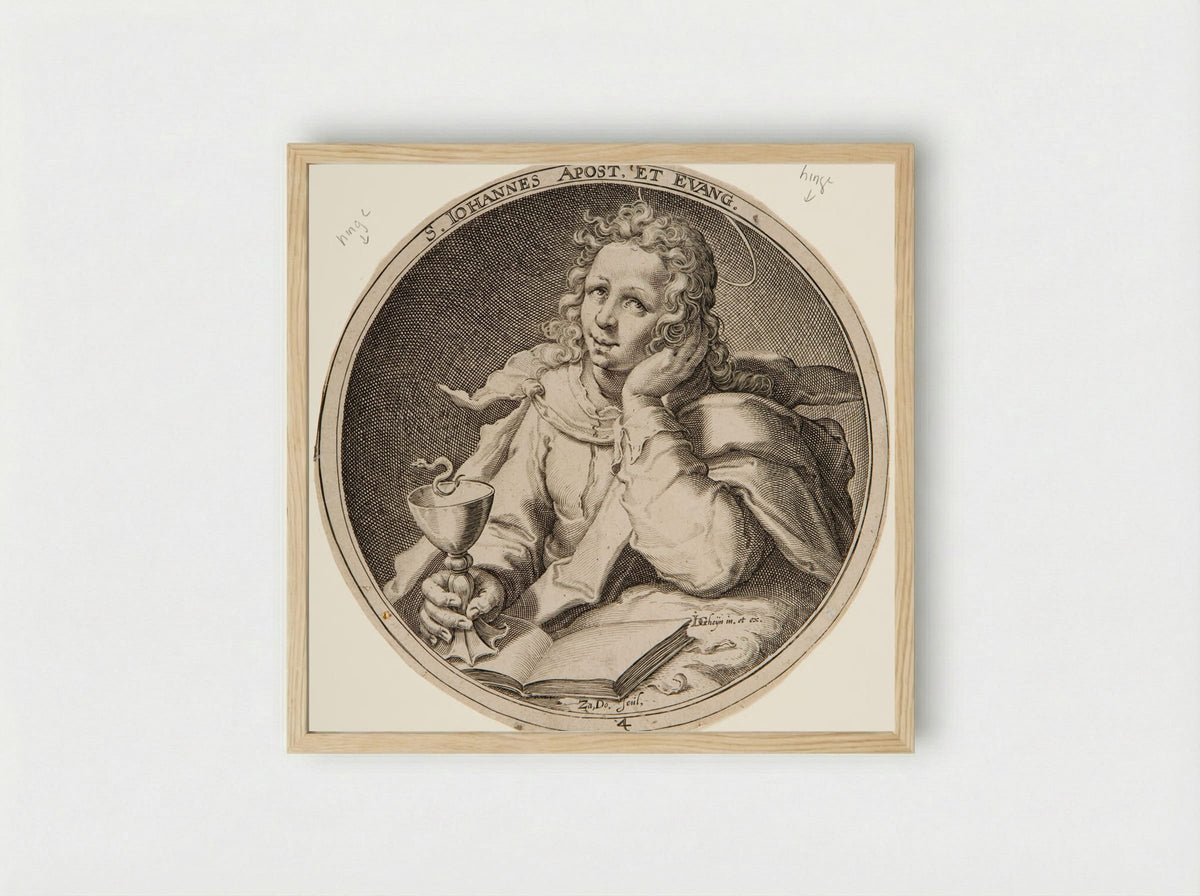 Saint John the Apostle and Evangelist - Zacharias Dolendo - Framed Print Wood