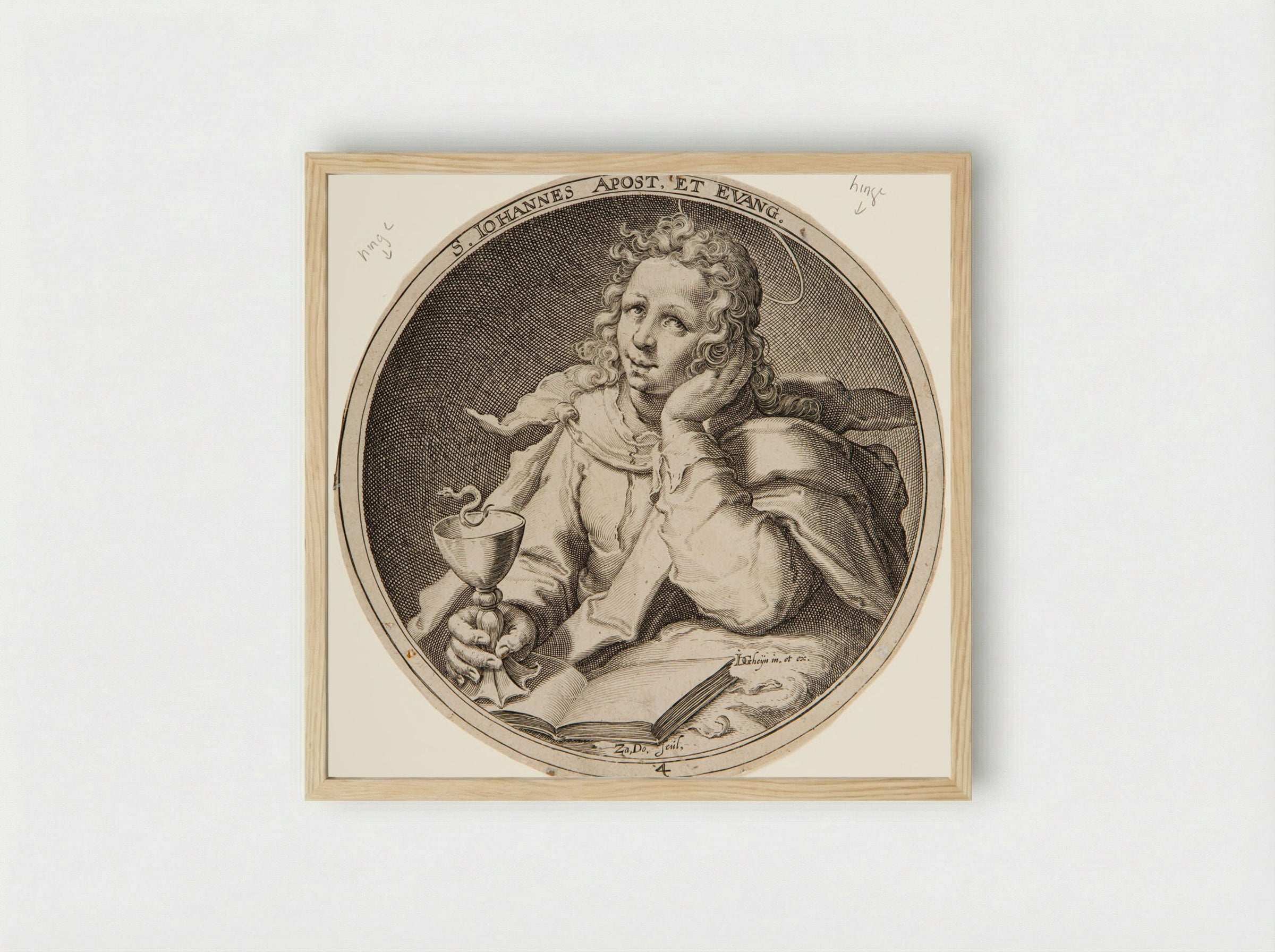 Saint John the Apostle and Evangelist - Zacharias Dolendo - Framed Print Wood