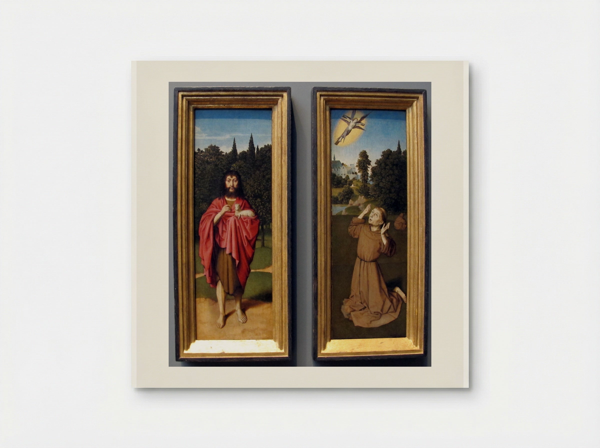 Saint John the Baptist and Saint Francis Receiving the Stigmata - Gerard David - Poster
