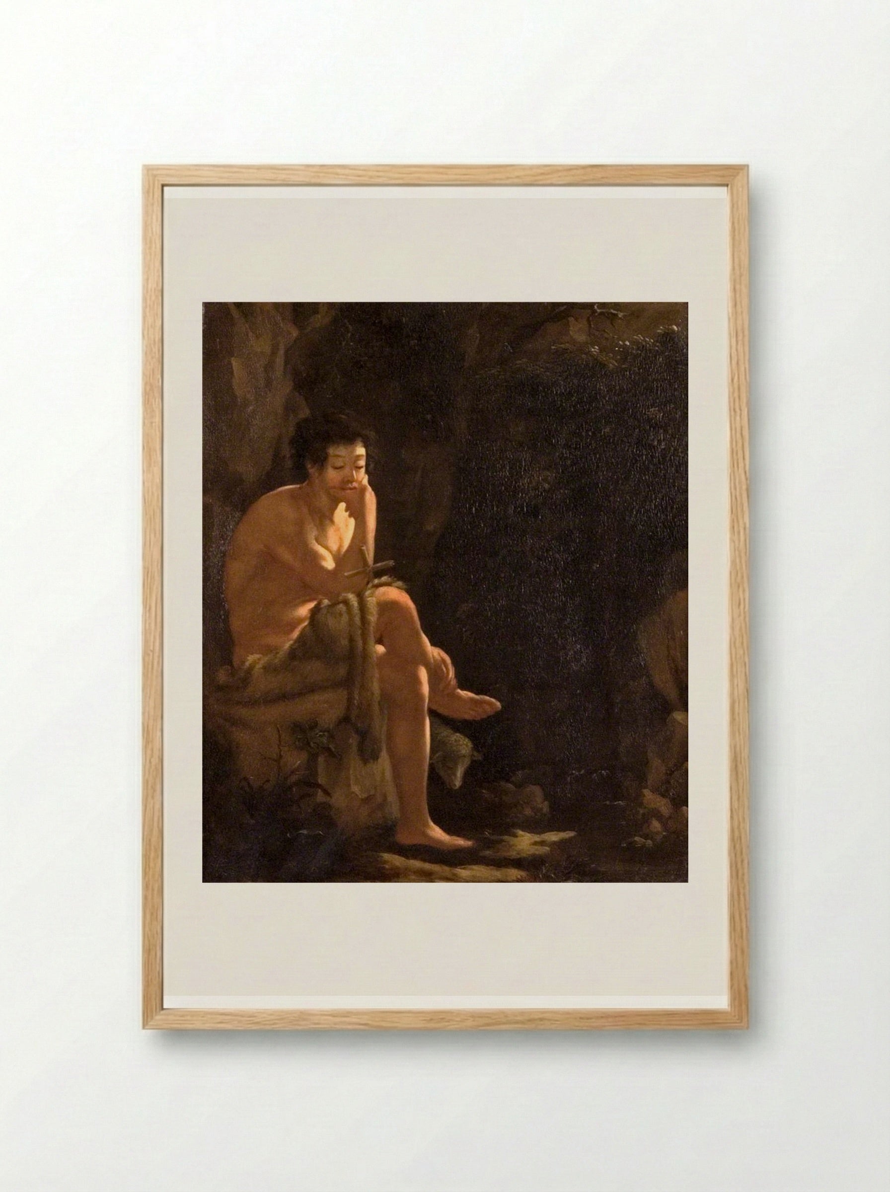 Saint John the Baptist - Claude Mellan - Framed Print Wood