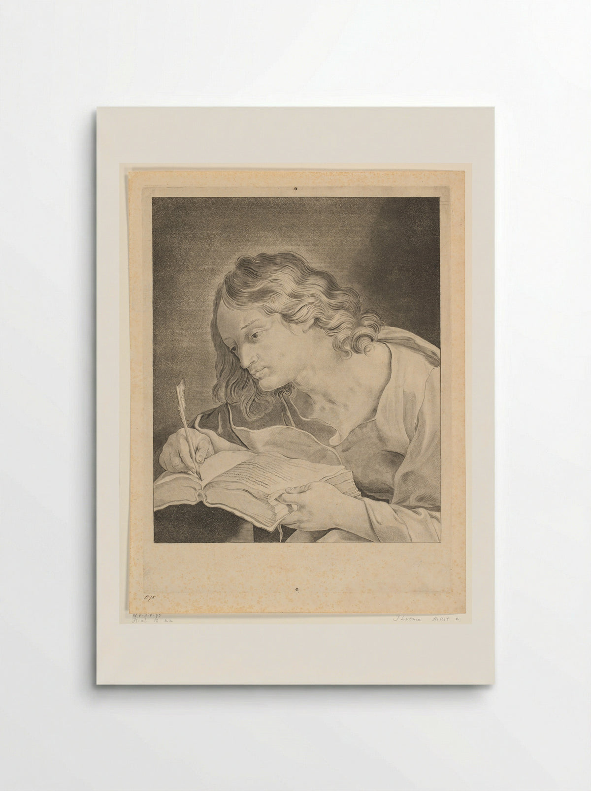 Saint John the Evangelist Writing - Johannes Lutma - Poster