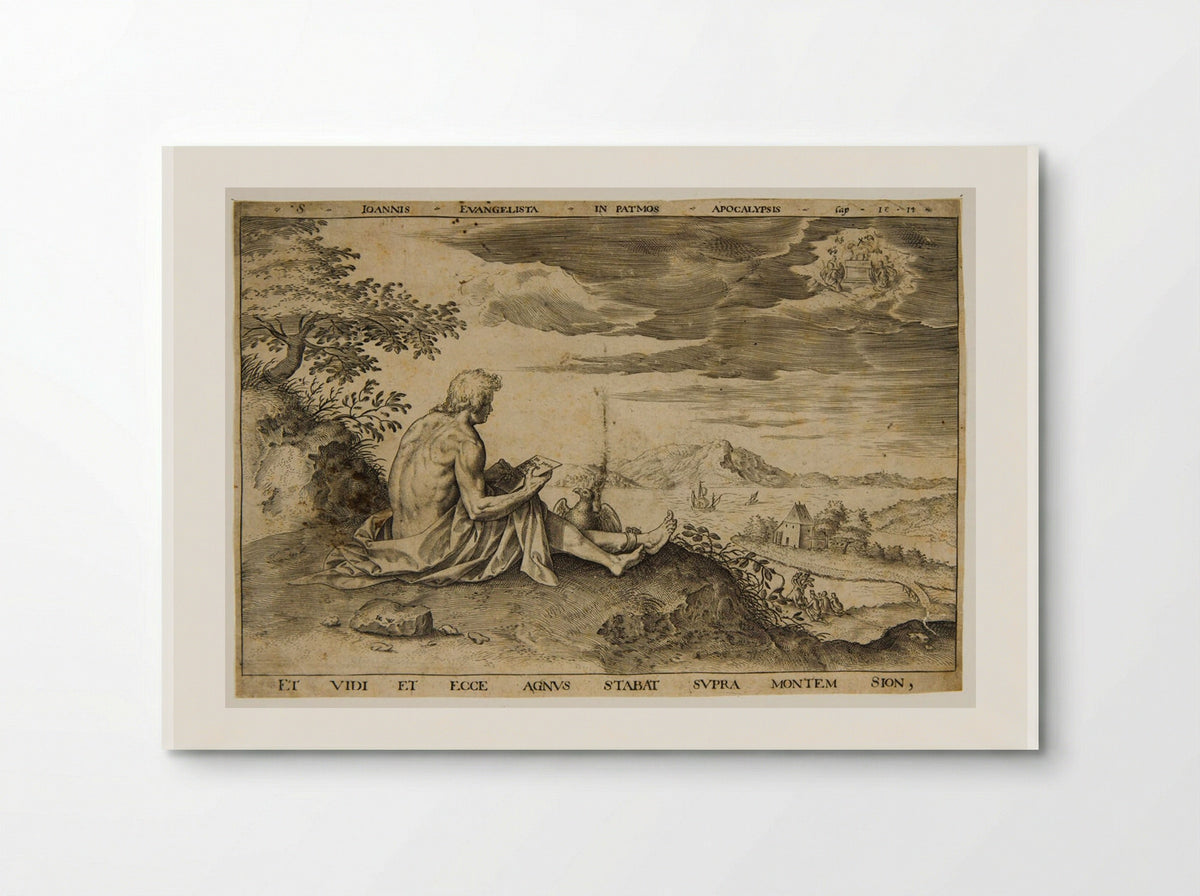 Saint John the Evangelist on the Island of Patmos - Hieronymus Wierix - Poster