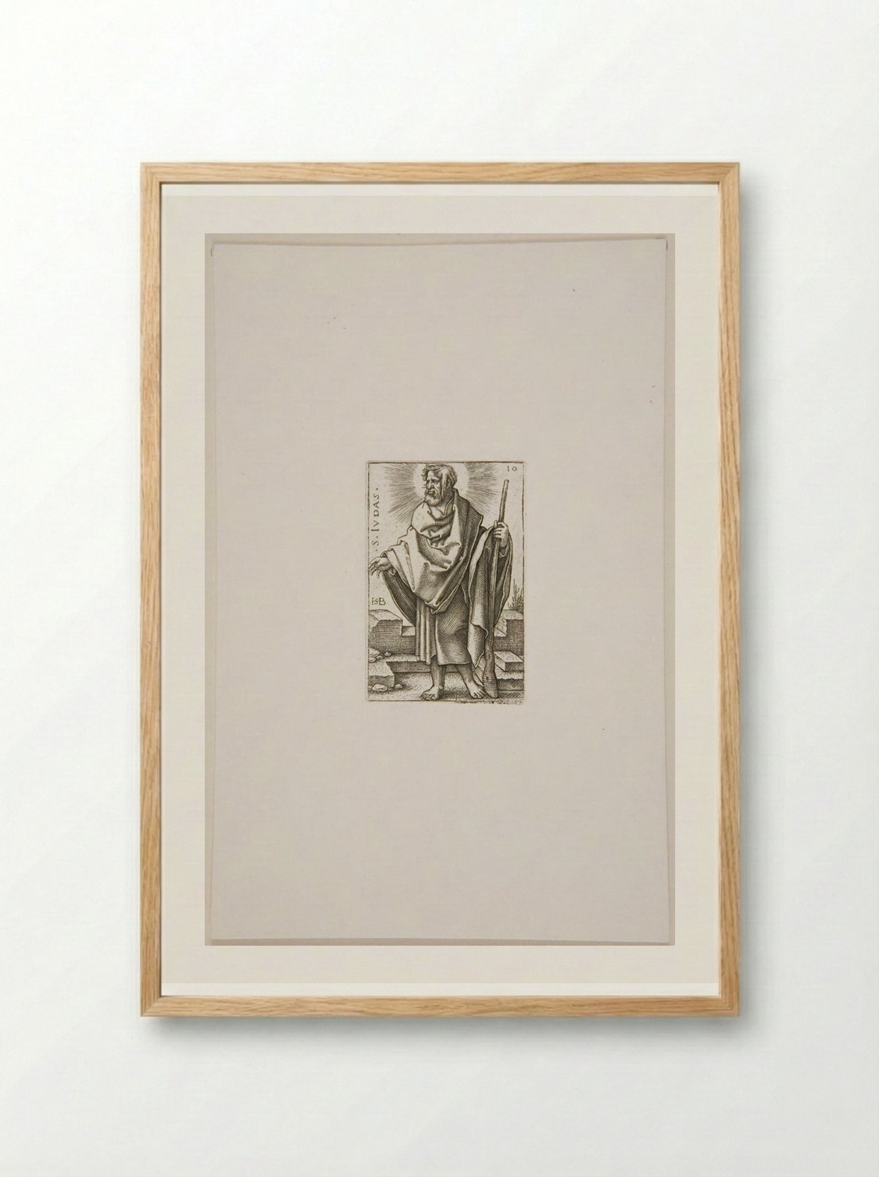 Saint Judas Thaddeus - Sebald Beham - Framed Print Wood
