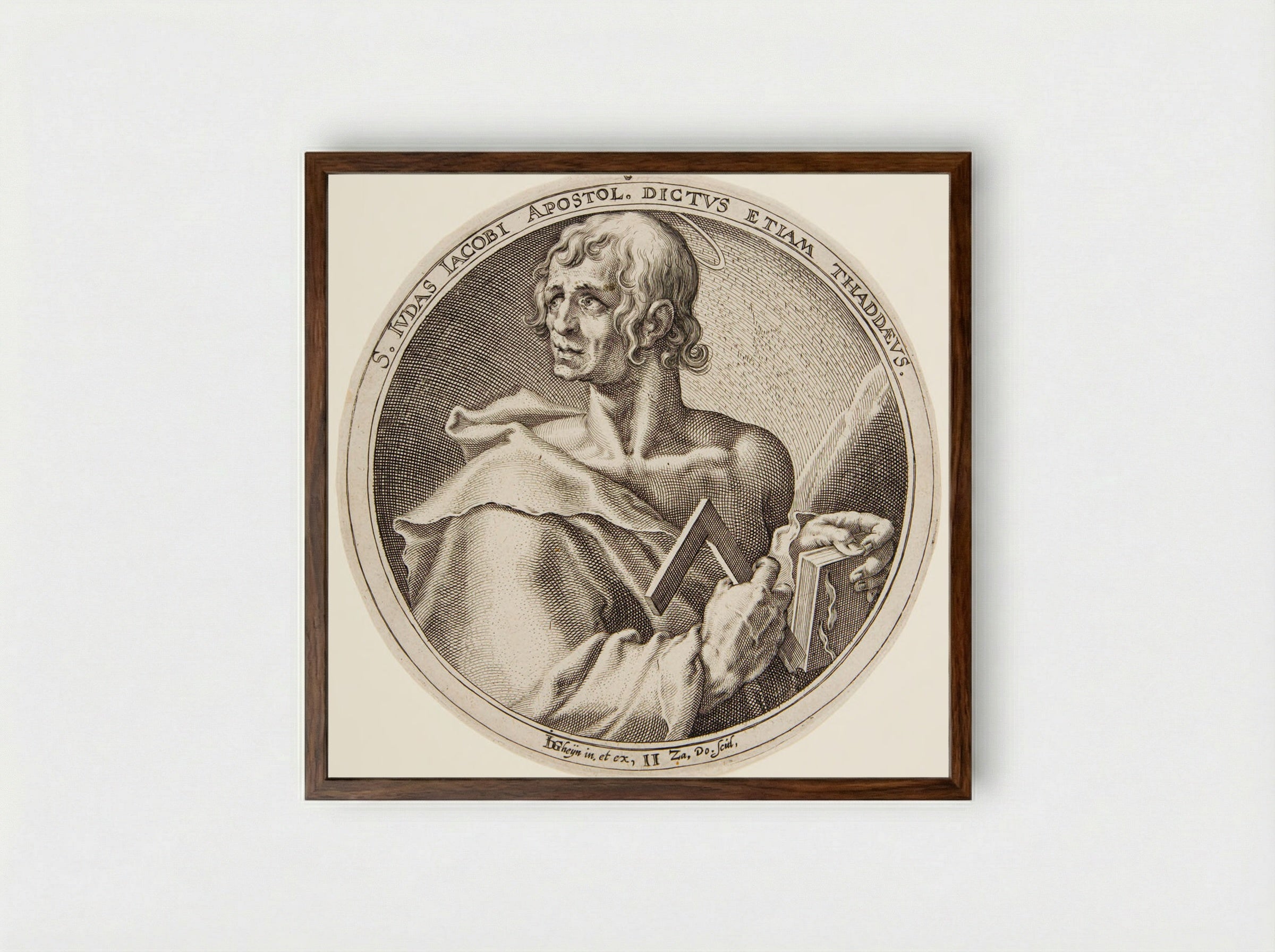 Saint Jude Thaddaeus - Zacharias Dolendo - Framed Print Dark Wood