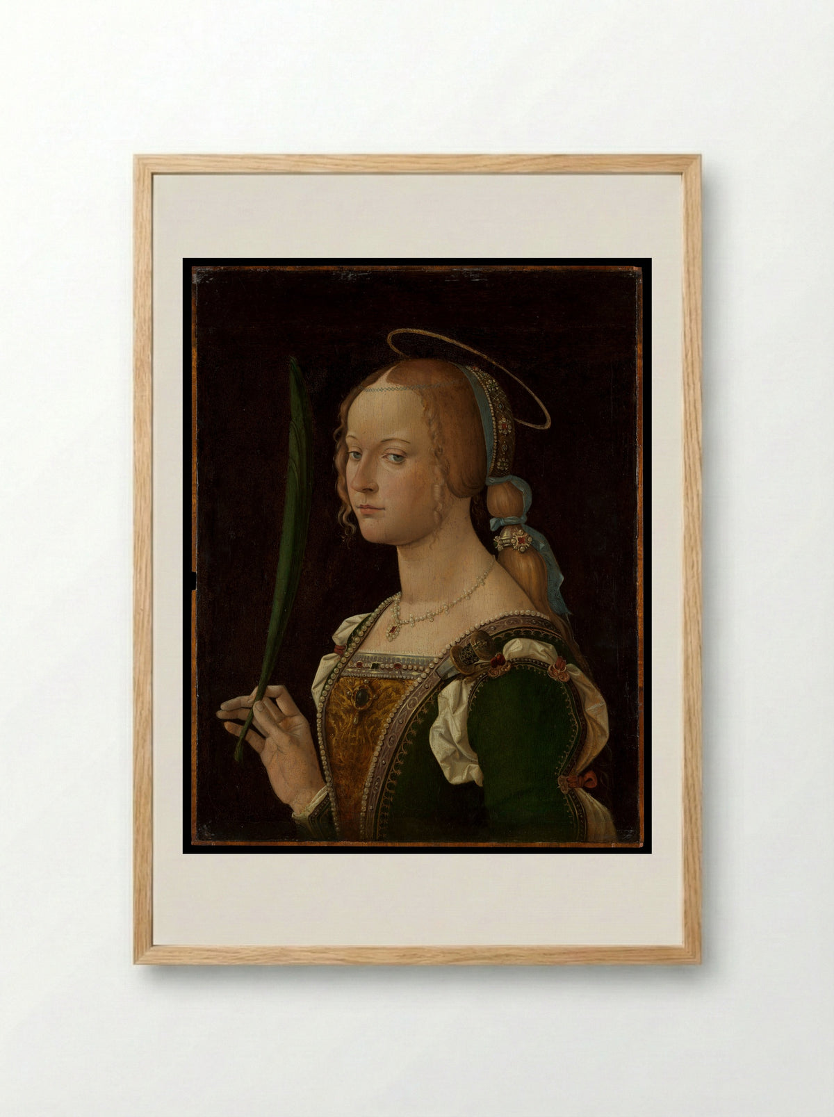 Saint Justina of Padua - Bartolomeo Montagna - Framed Print Wood