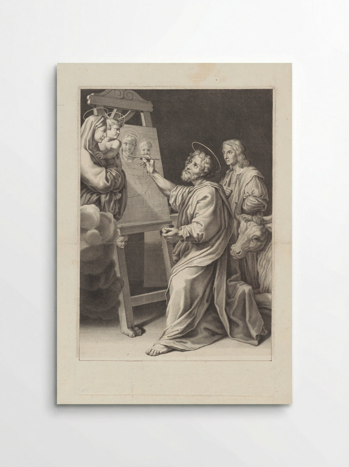 Saint Luke Painting the Virgin and Child - Jean Langlois - Poster