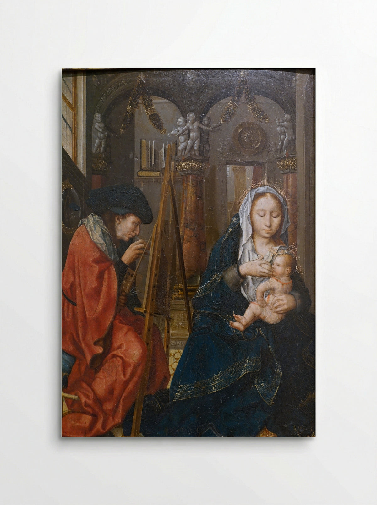 Saint Luke Painting the Virgin and Child - Master of the Holy Blood - Poster