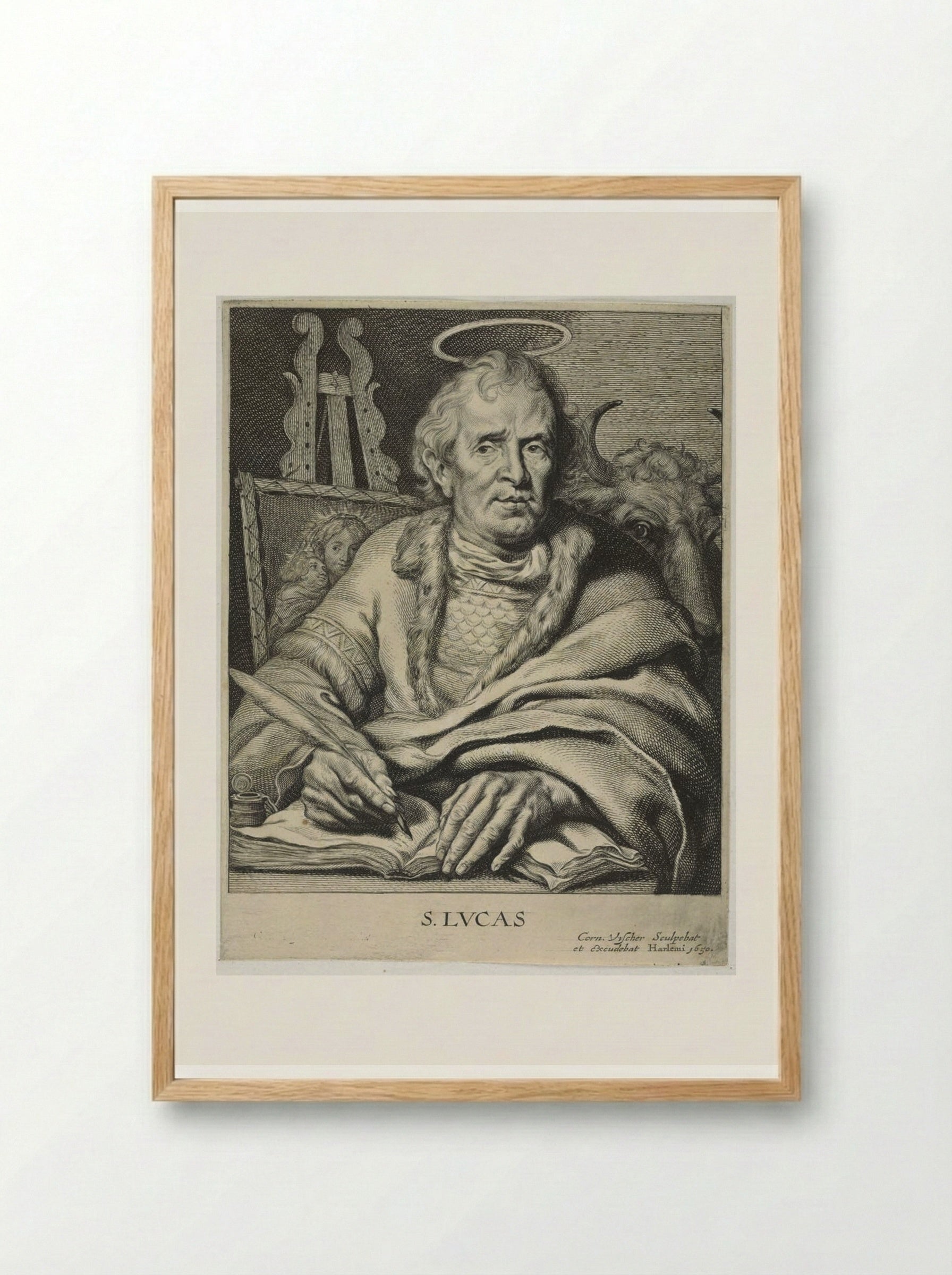 Saint Luke - Cornelis Visscher - Framed Print Wood