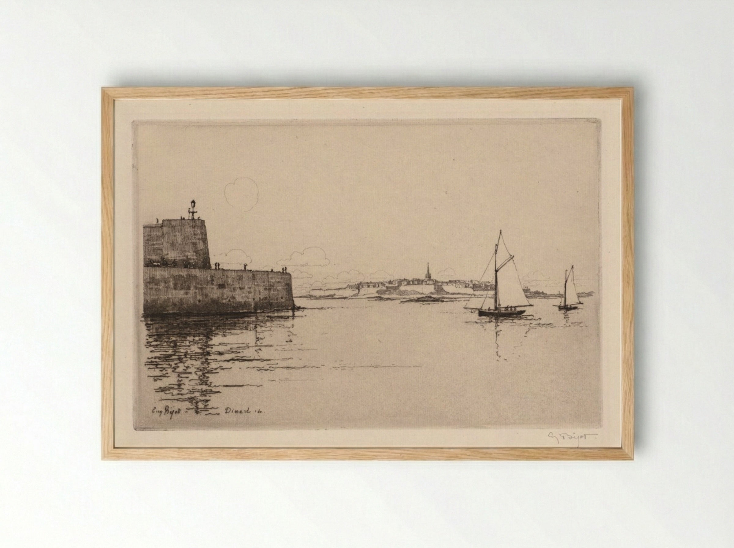 Saint-Malo Viewed from Dinard - Eugène Bejot - Framed Print Wood