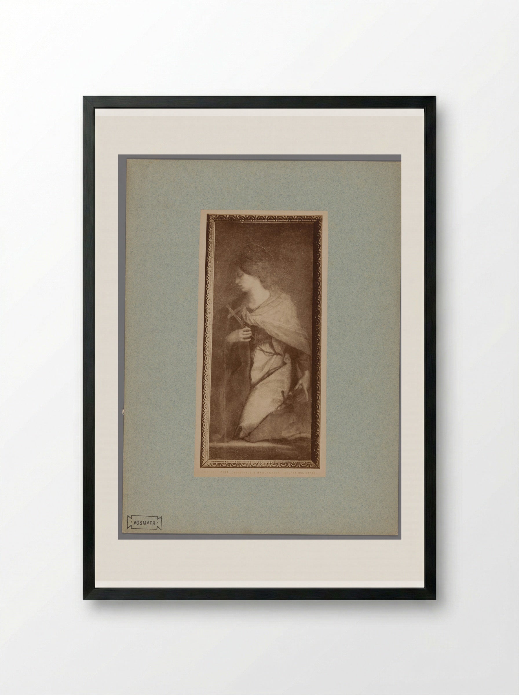 Saint Margaret of Antioch (After Andrea del Sarto) - Fratelli Alinari - Framed Print Black