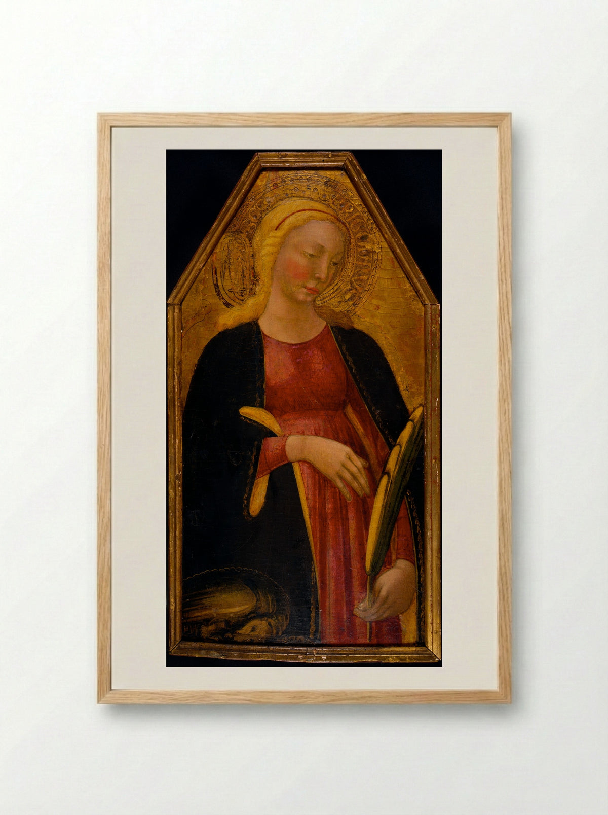 Saint Margaret of Antioch - Neri di Bicci - Framed Print Wood