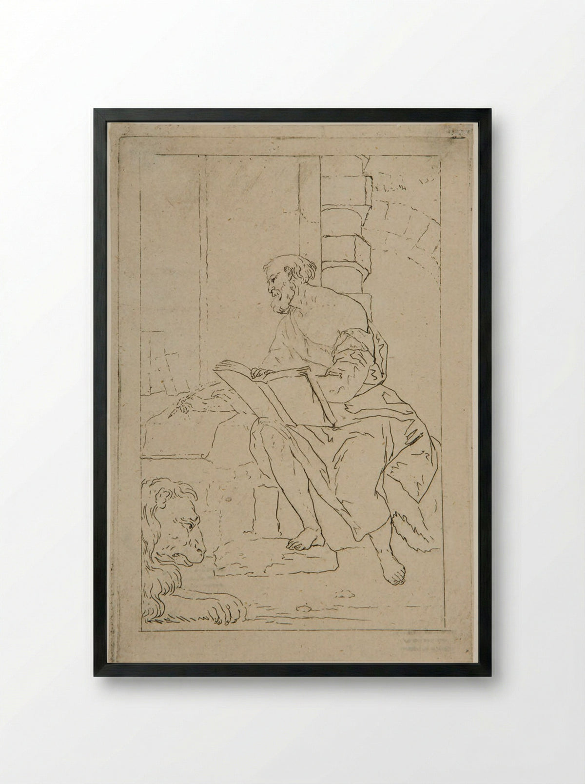 Saint Mark - Johann Balzer - Framed Print Black
