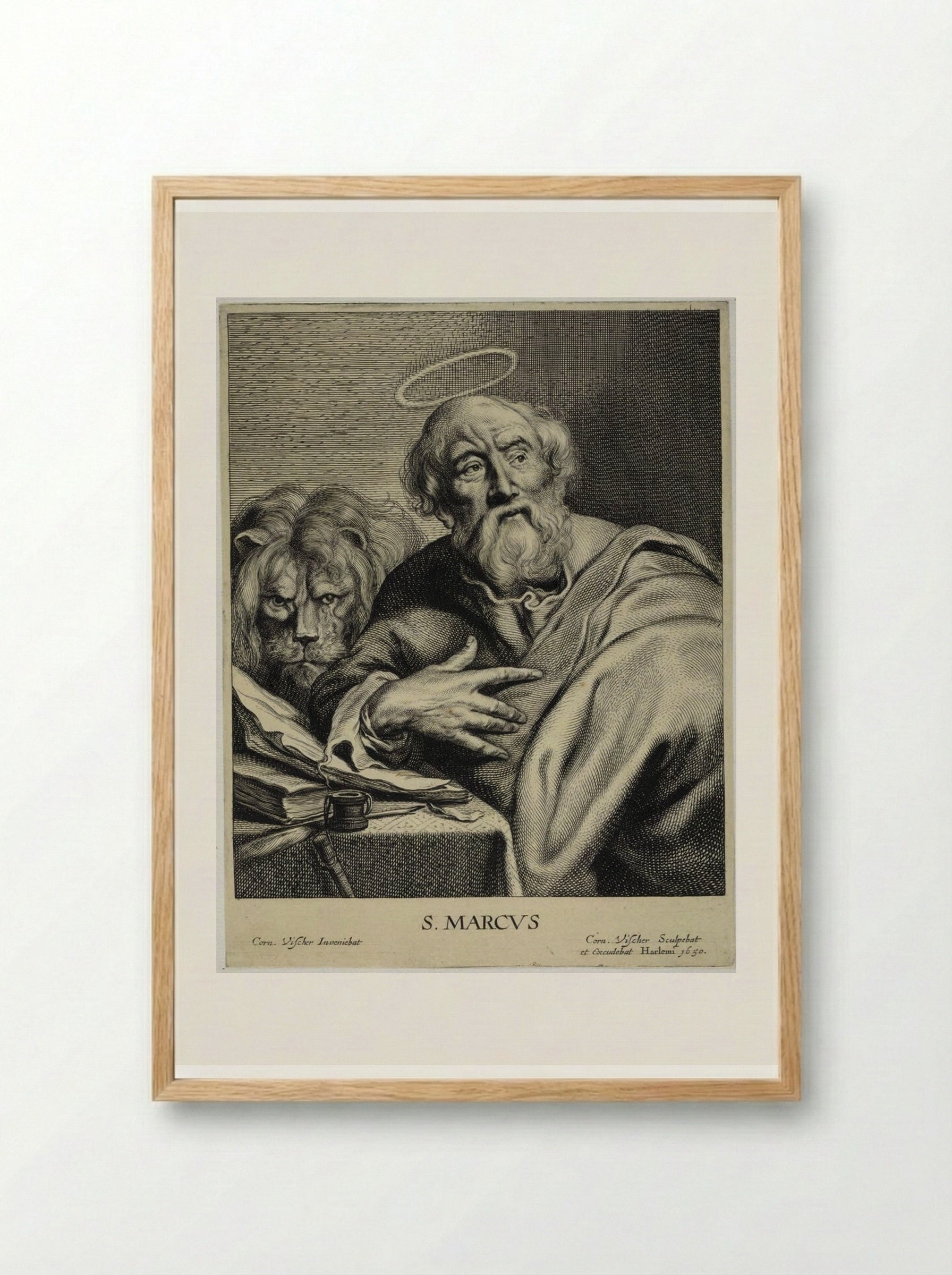 Saint Mark - Cornelis Visscher - Framed Print Wood