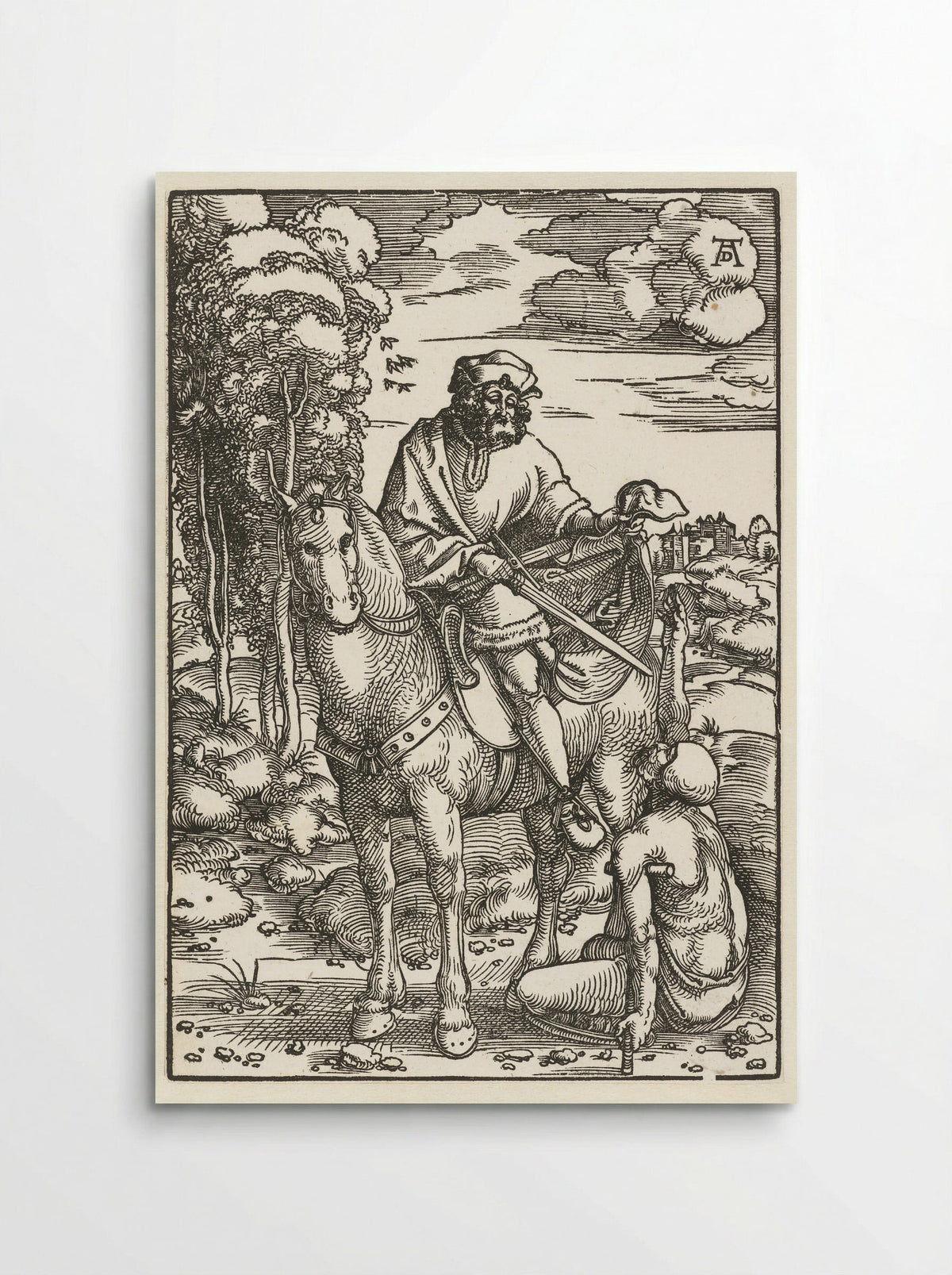 Saint Martin Dividing His Cloak - Hans Baldung Grien - Poster