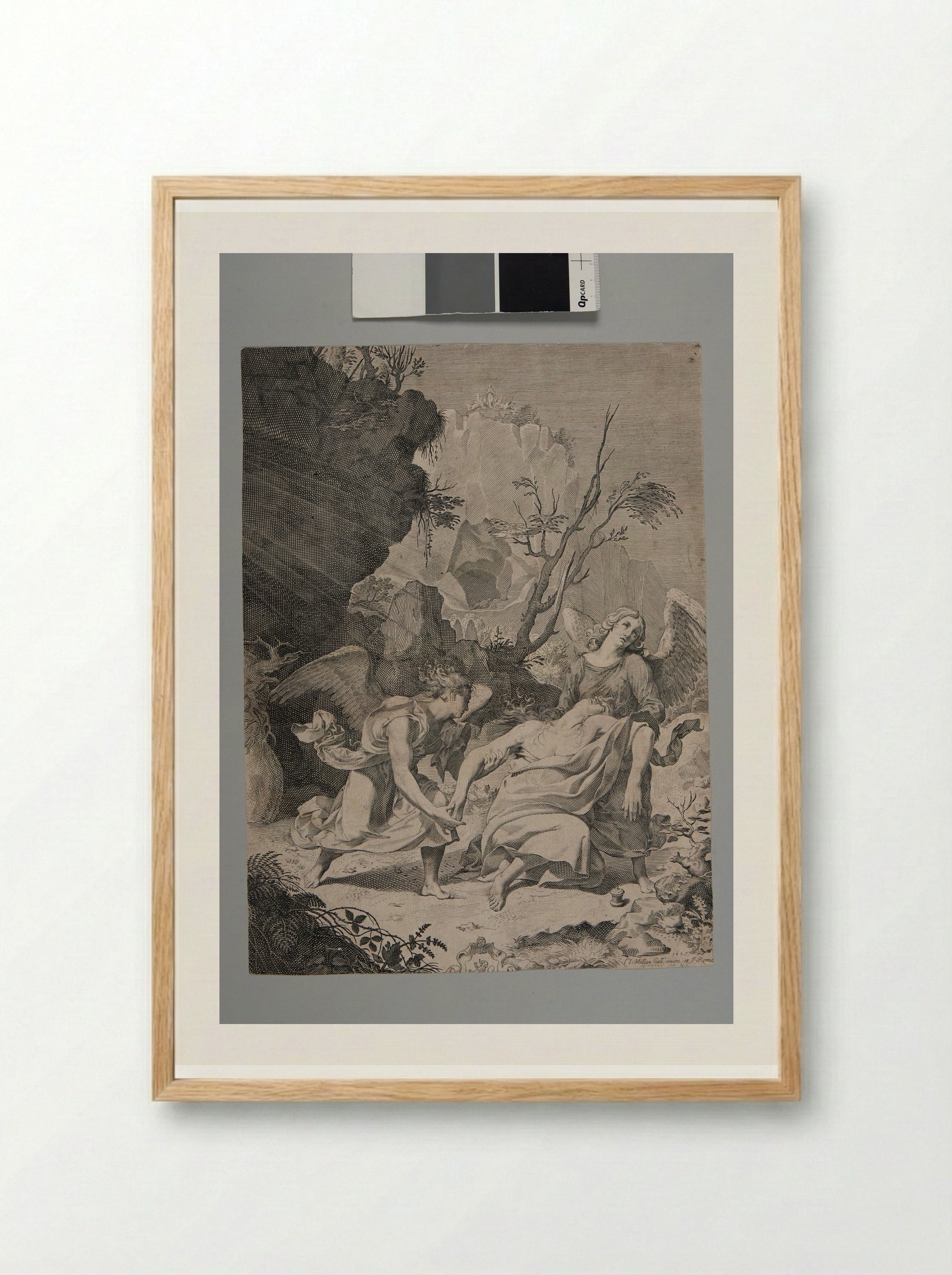 Saint Mary Magdalen Dying - Claude Mellan - Framed Print Wood