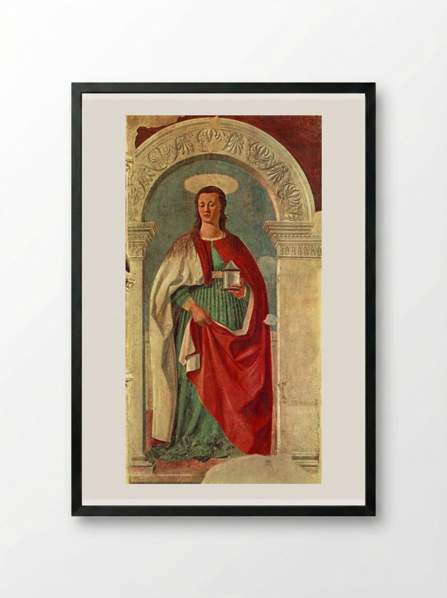 Saint Mary Magdalen - Piero della Francesca - Framed Print Black