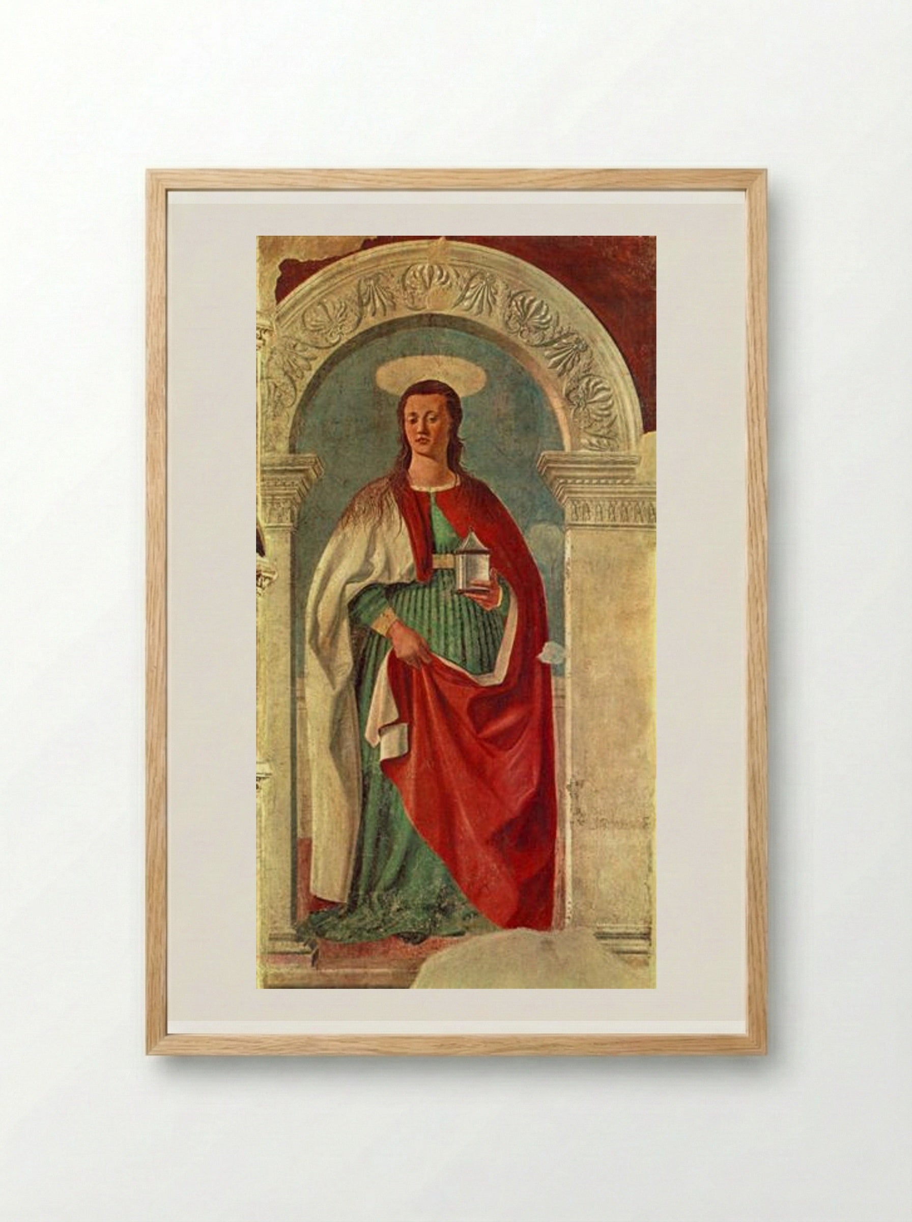 Saint Mary Magdalen - Piero della Francesca - Framed Print Wood