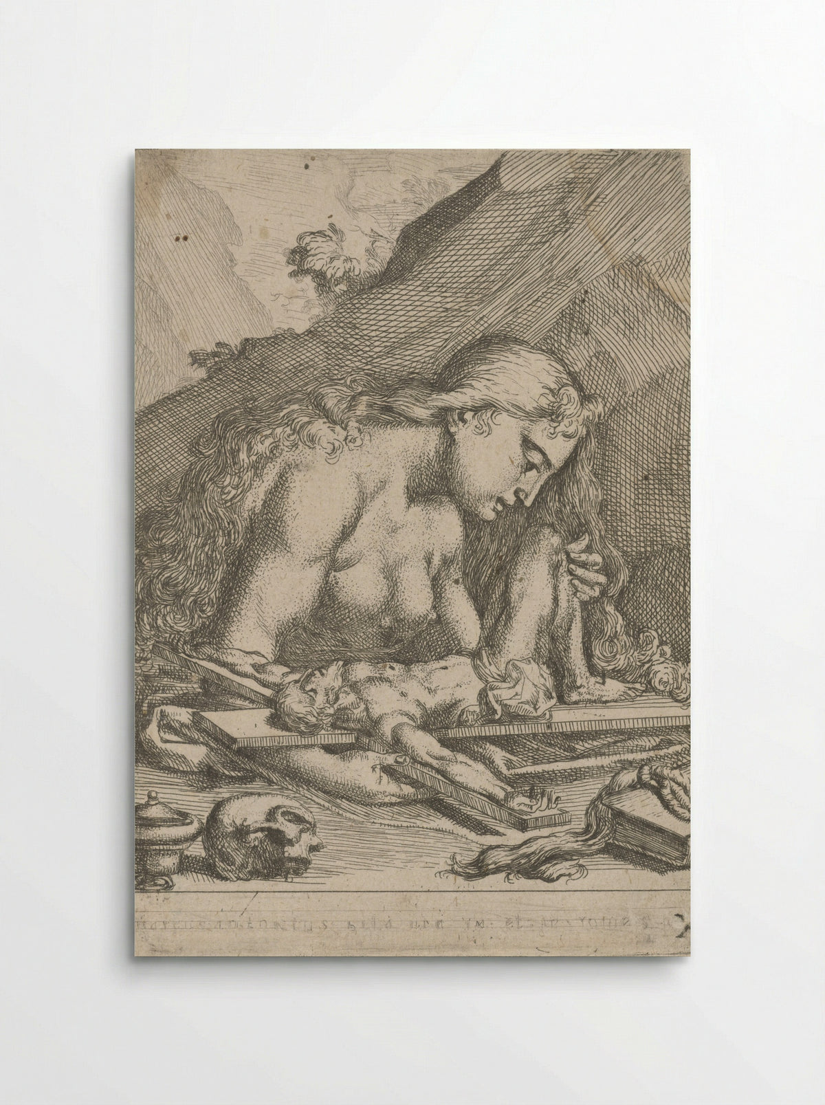 Saint Mary Magdalene as a Penitent Sinner - François Joseph Lonsing - Poster