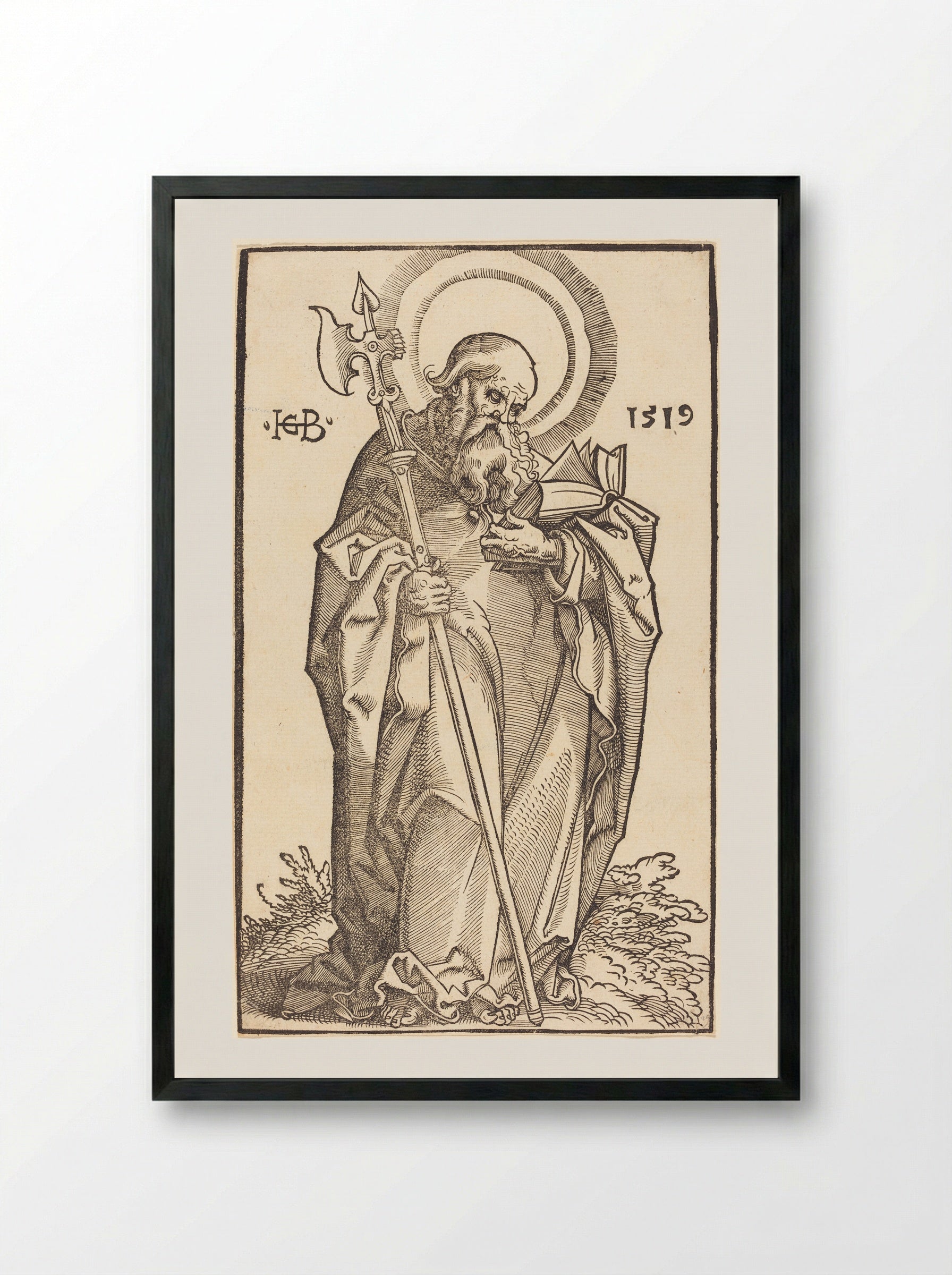 Saint Matthew - Hans Baldung Grien - Framed Print Black