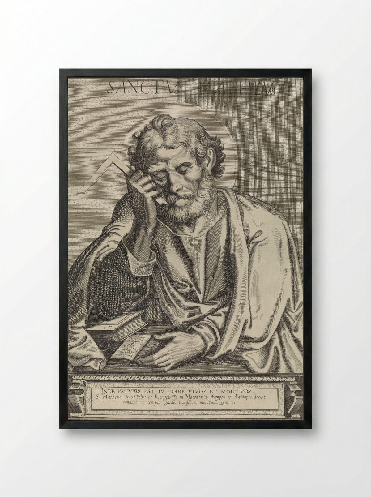 Saint Matthew - Egbert van Panderen - Framed Print Black