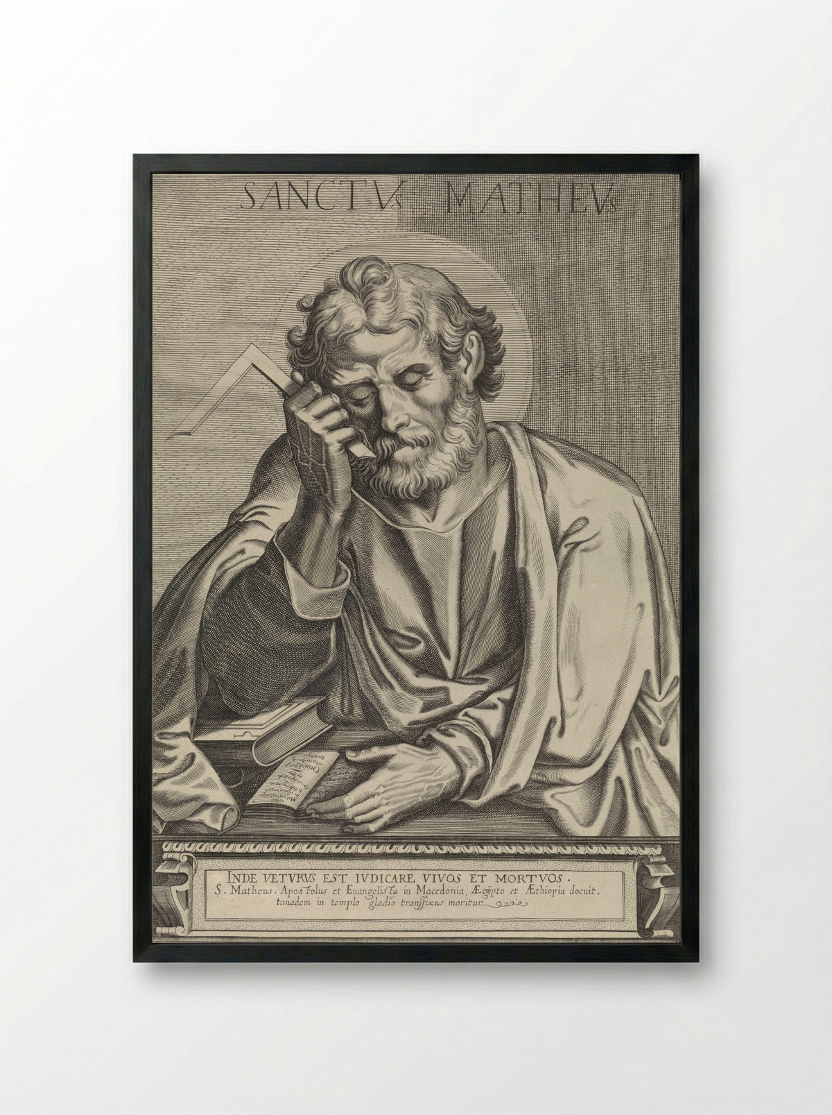Saint Matthew - Egbert van Panderen - Framed Print Black