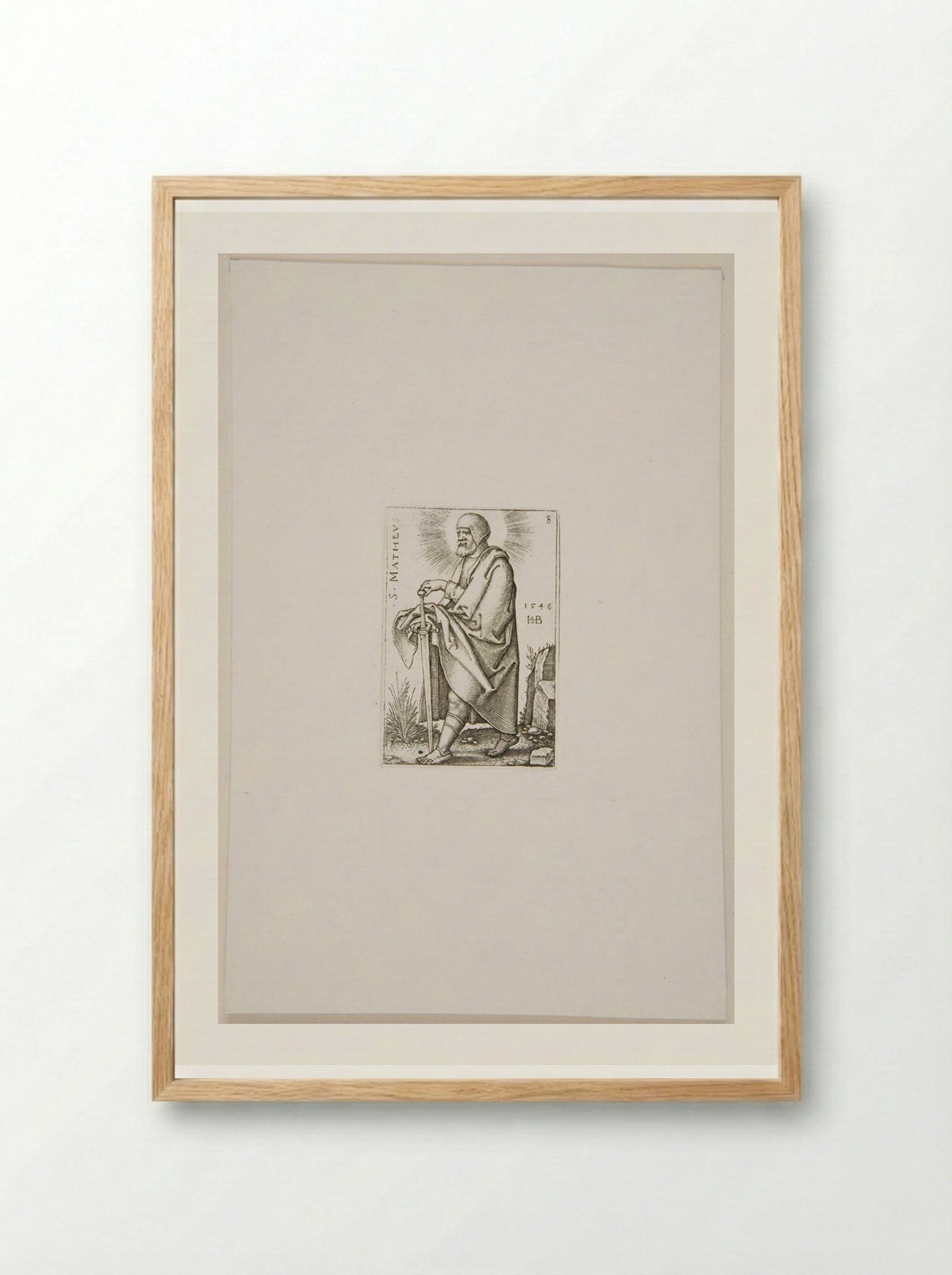 Saint Matthew - Sebald Beham - Framed Print Wood