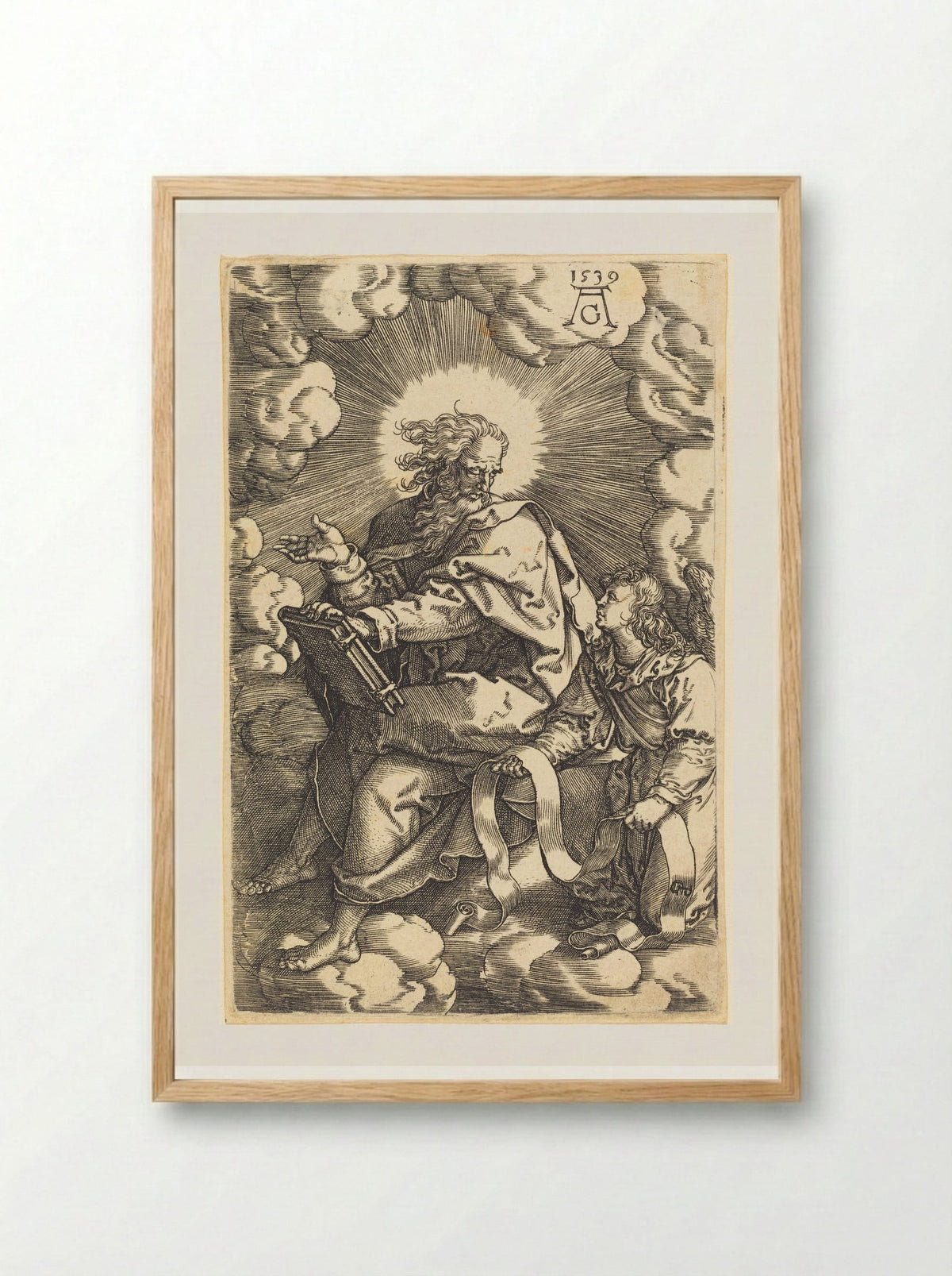 Saint Matthew - Heinrich Aldegrever - Framed Print Wood
