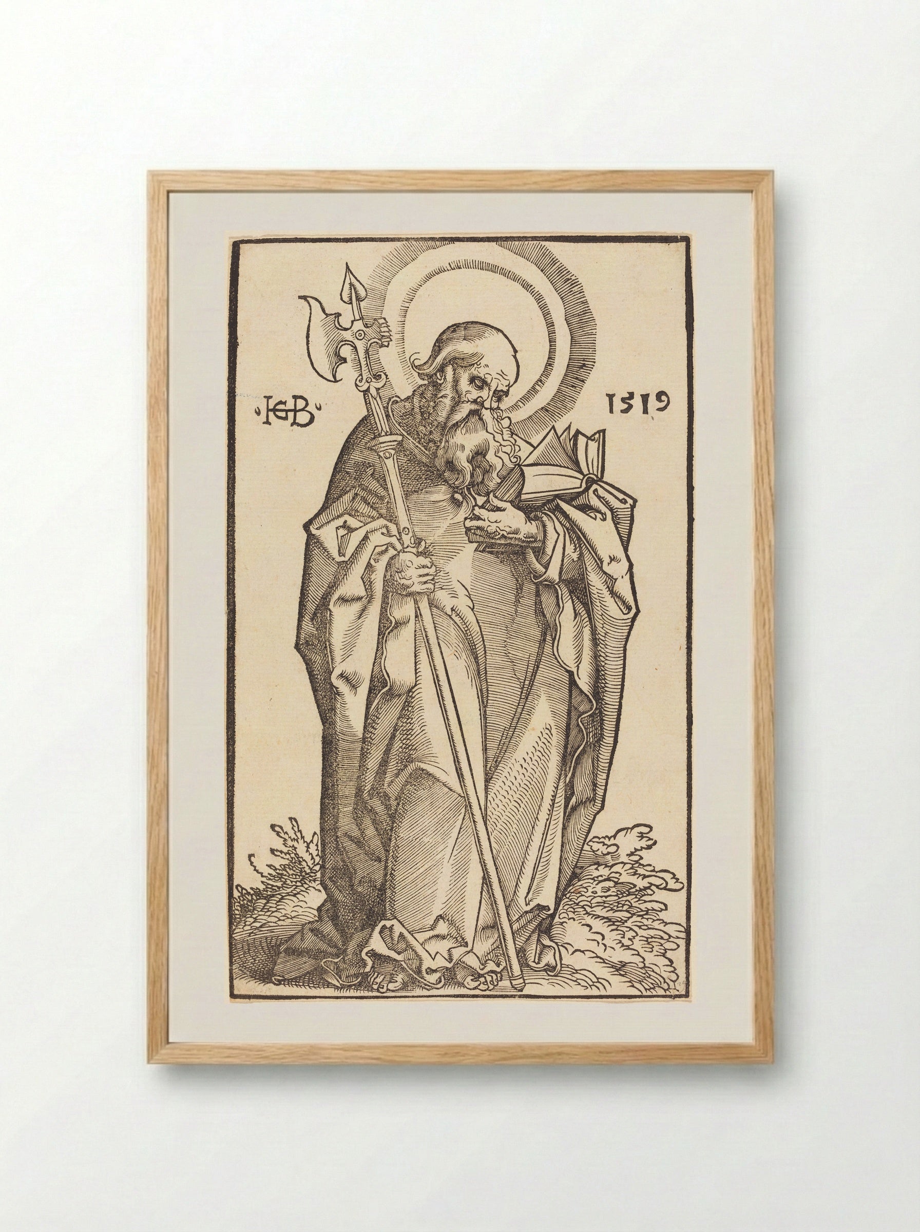 Saint Matthew - Hans Baldung Grien - Framed Print Wood