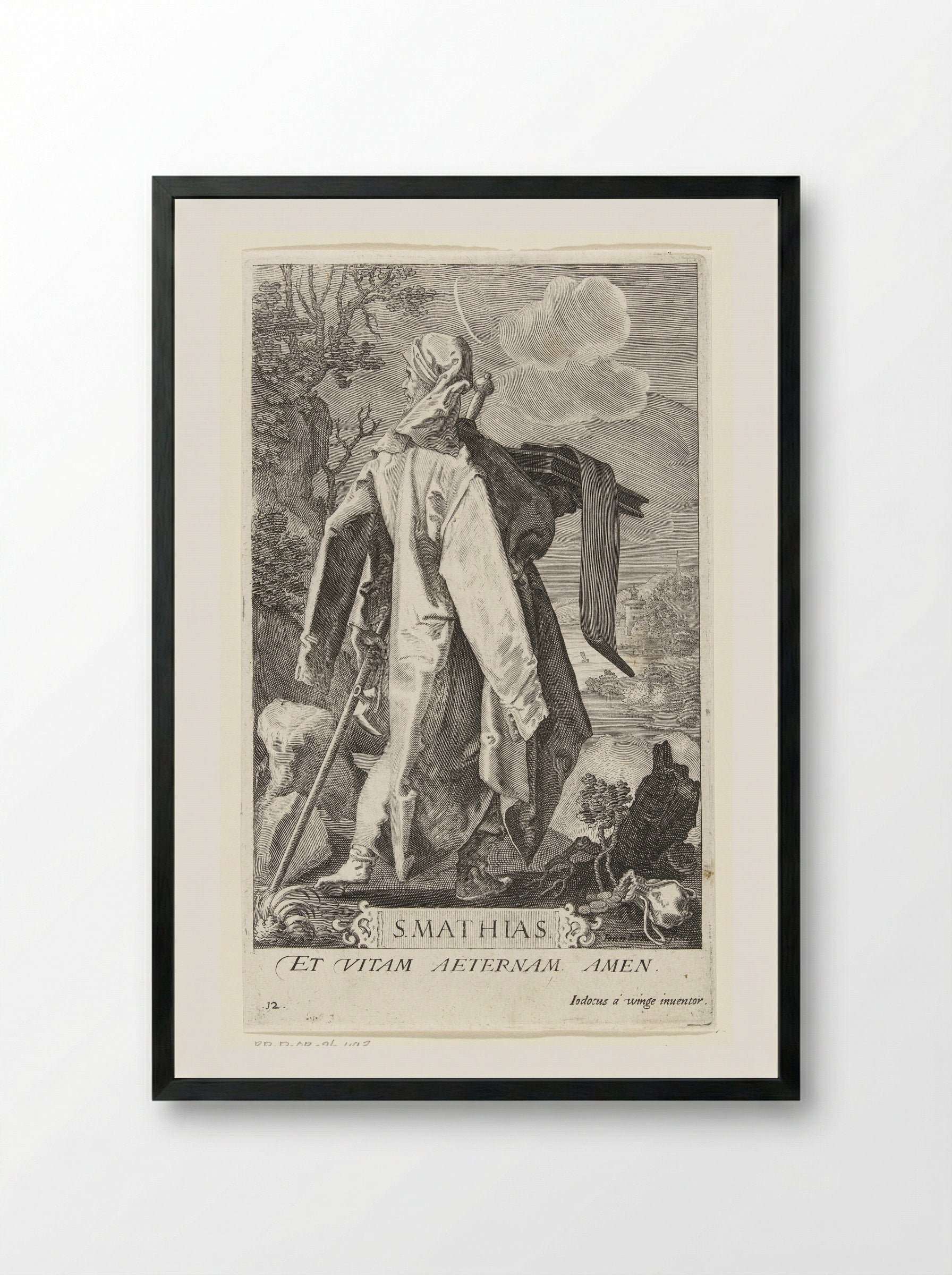 Saint Matthias - Aegidius Sadeler (II) - Framed Print Black