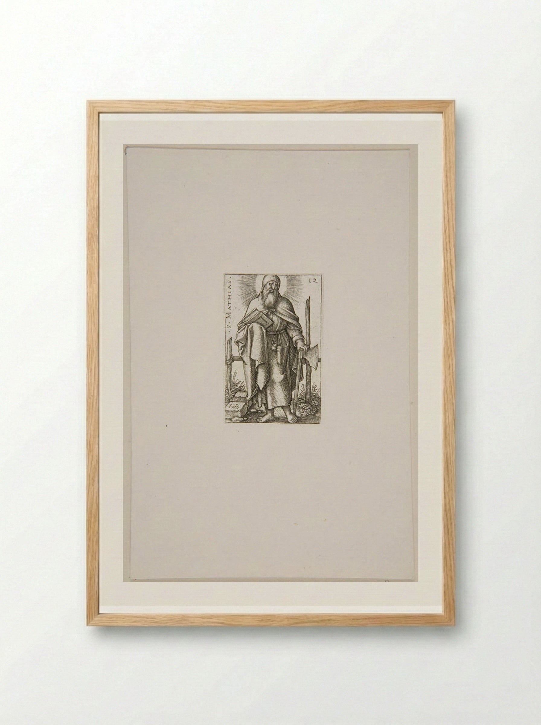 Saint Matthias - Sebald Beham - Framed Print Wood