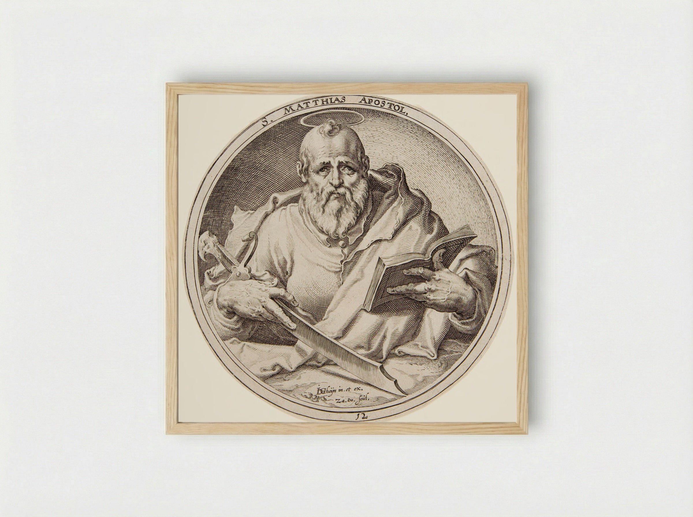 Saint Matthias - Zacharias Dolendo - Framed Print Wood