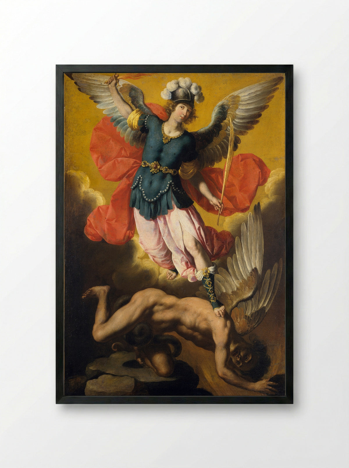 Saint Michael the Archangel - Ignacio de Ries - Framed Print Black