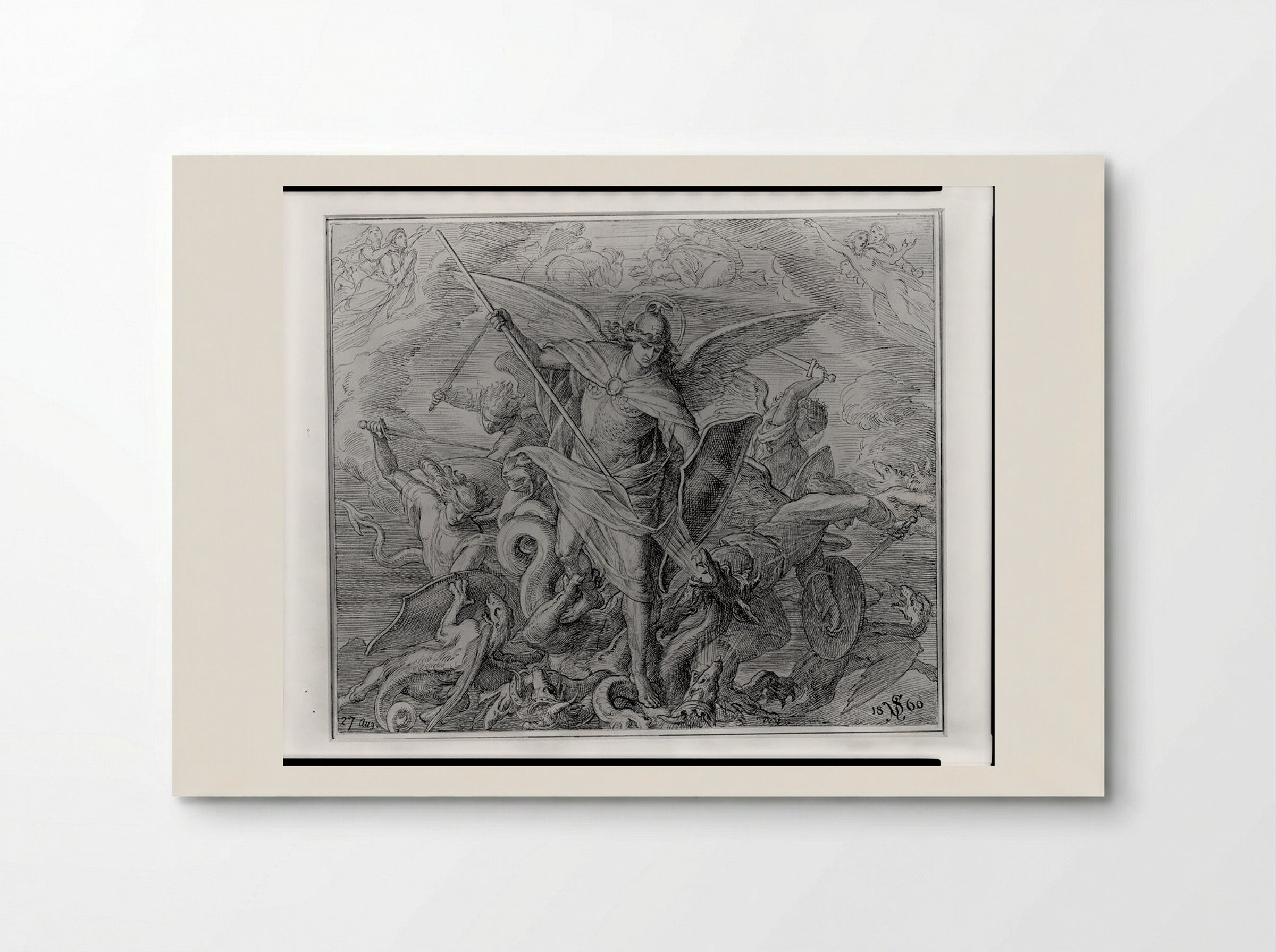 Saint Michael with the Dragon - Julius Schnorr von Carolsfeld - Poster