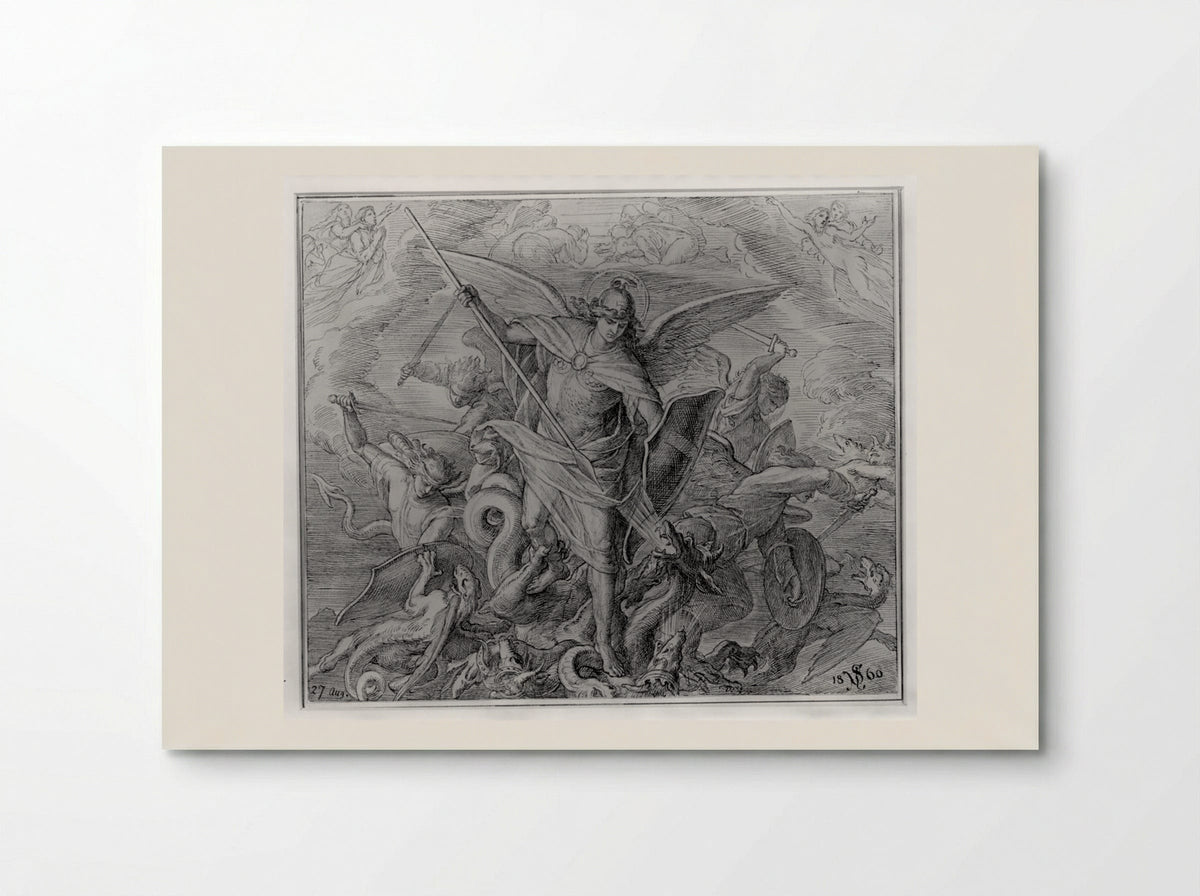 Saint Michael with the Dragon - Julius Schnorr von Carolsfeld - Poster