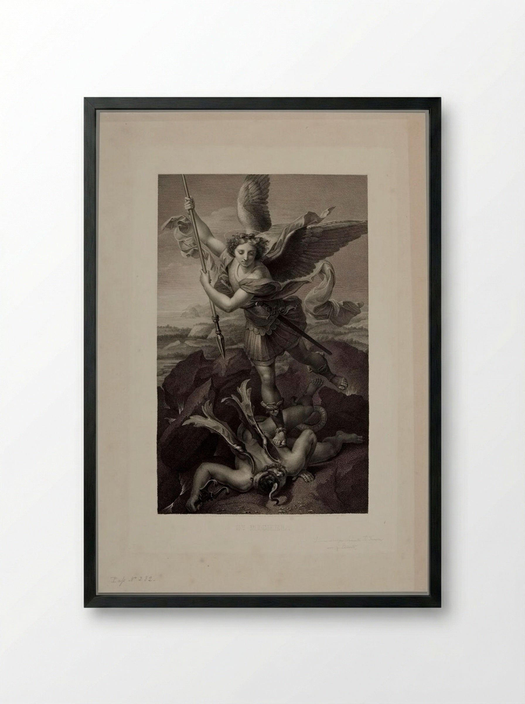 Saint Michael - Gustav Lüderitz - Framed Print Black