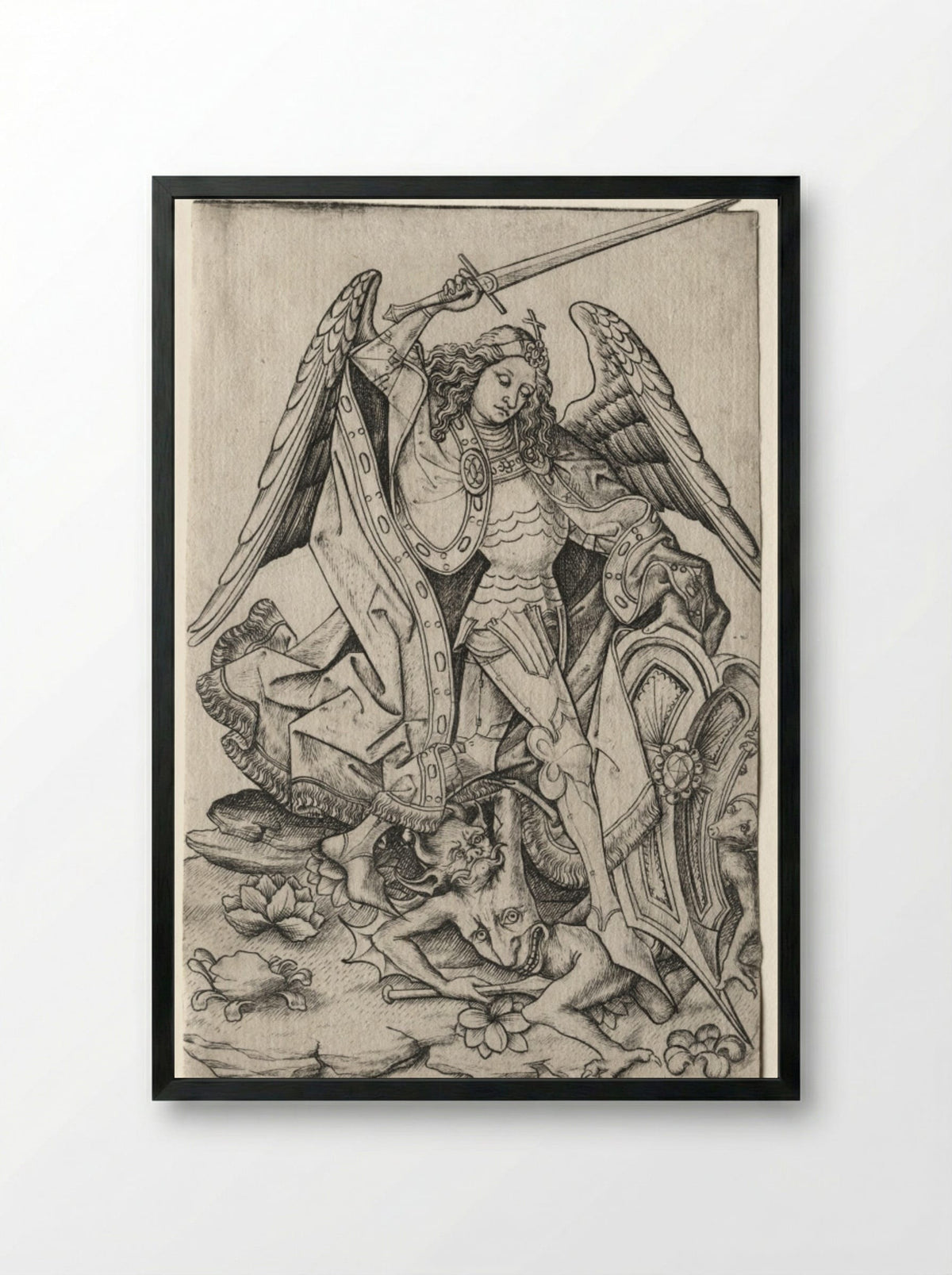 Saint Michael - Master ES - Framed Print Black