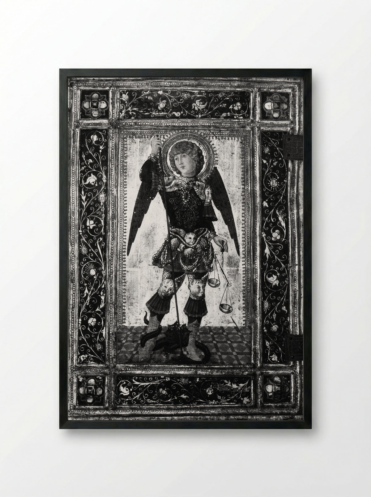 Saint Michael - Neroccio de' Landi - Framed Print Black