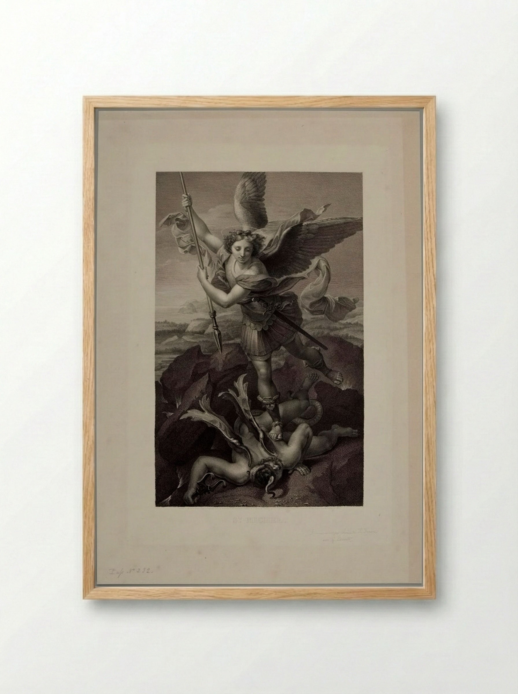 Saint Michael - Gustav Lüderitz - Framed Print Wood