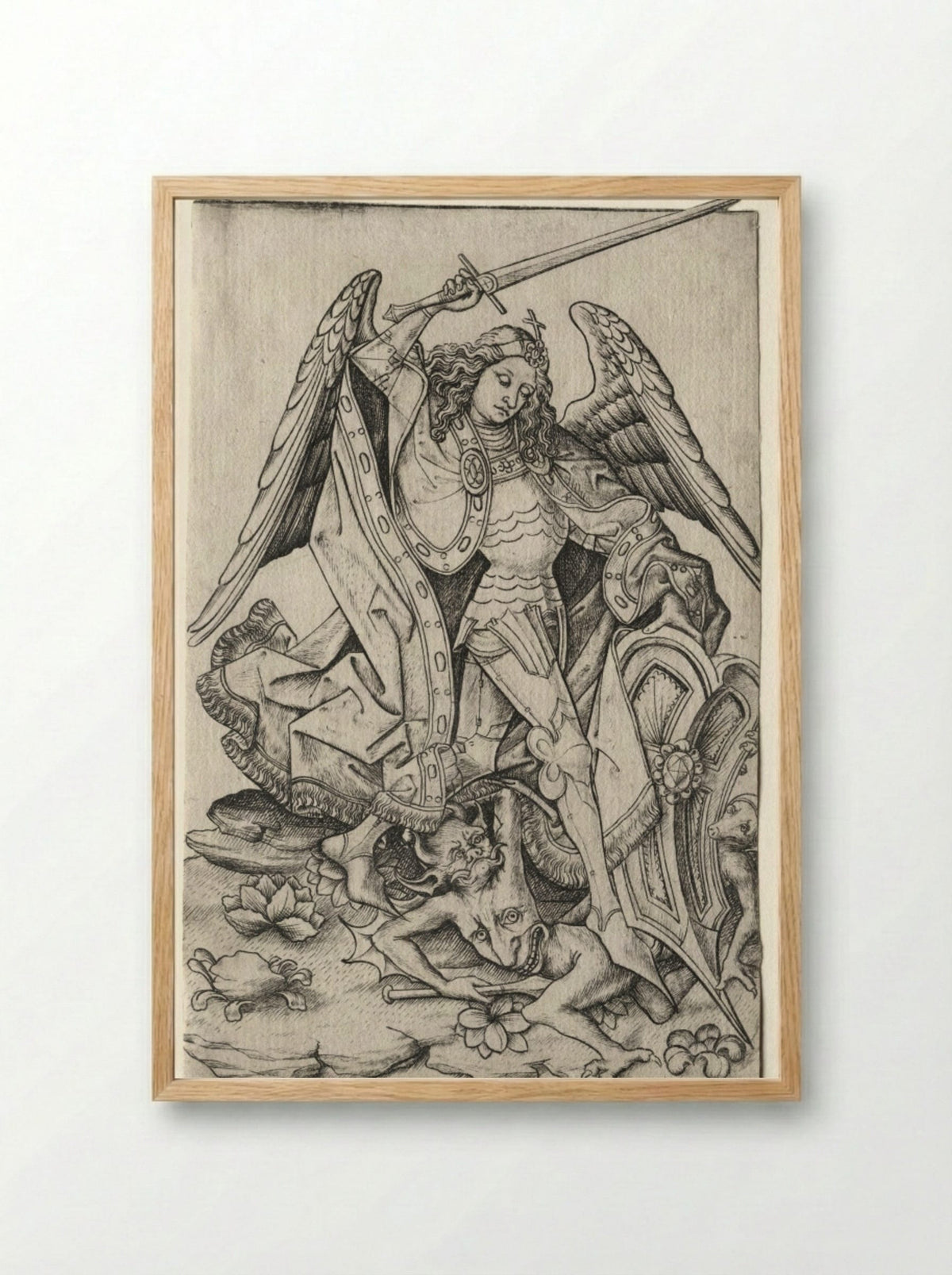 Saint Michael - Master ES - Framed Print Wood