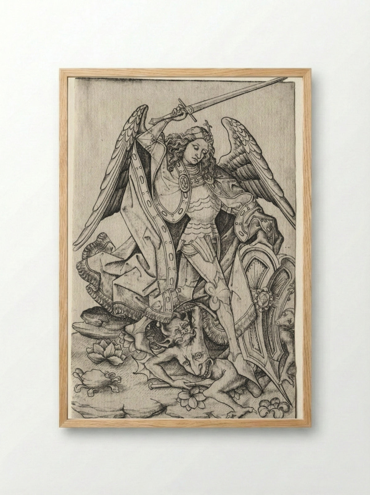 Saint Michael - Master ES - Framed Print Wood