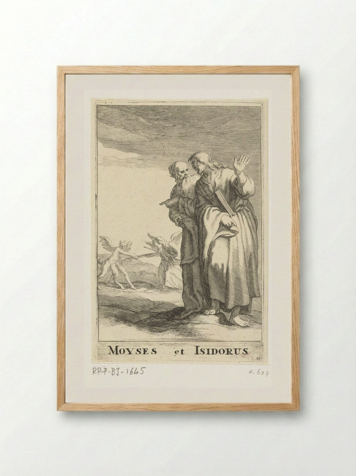 Saint Moses the Black and Saint Isidore of Alexandria - Frederick Bloemaert - Framed Print Wood