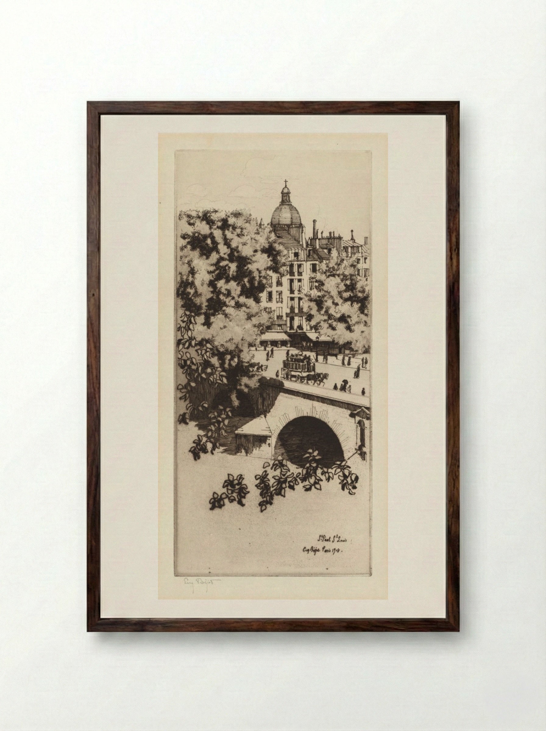 Saint-Paul-Saint-Louis - Eugène Bejot - Framed Print Dark Wood