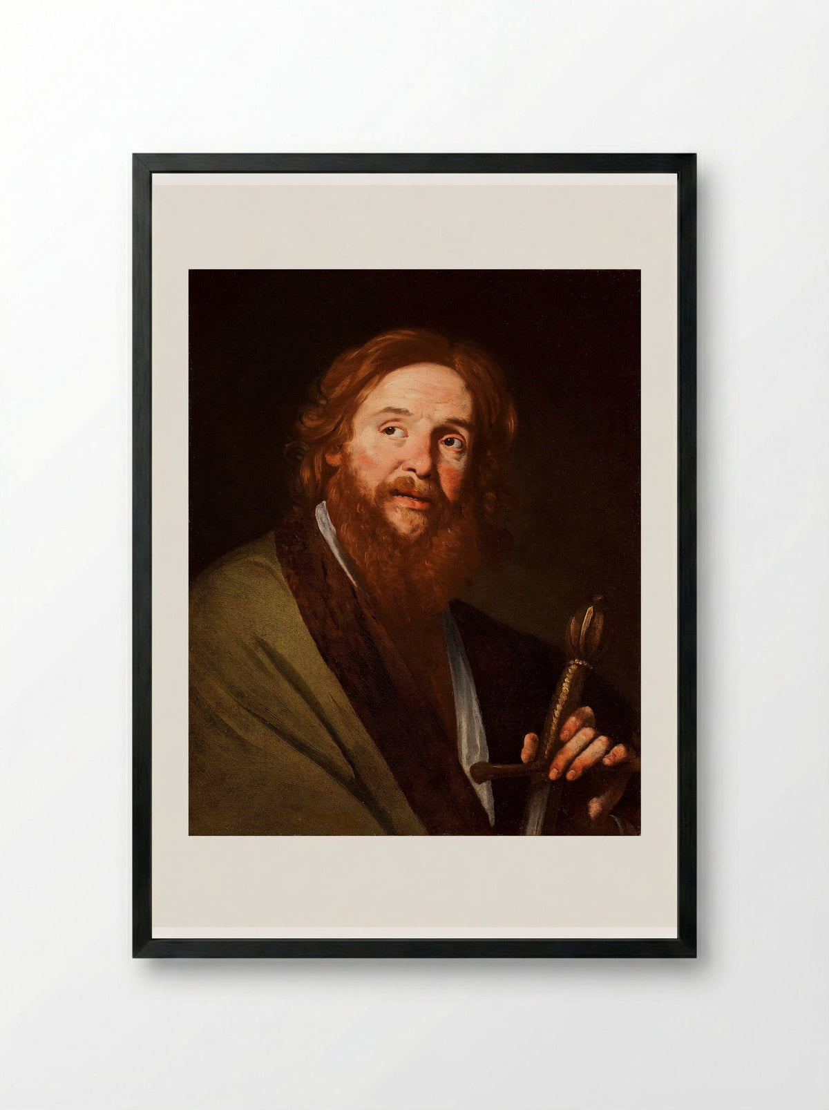 Saint Paul - Bernardo Strozzi - Framed Print Black