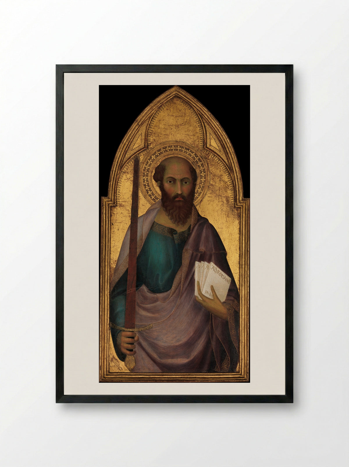 Saint Paul - Lippo Memmi - Framed Print Black