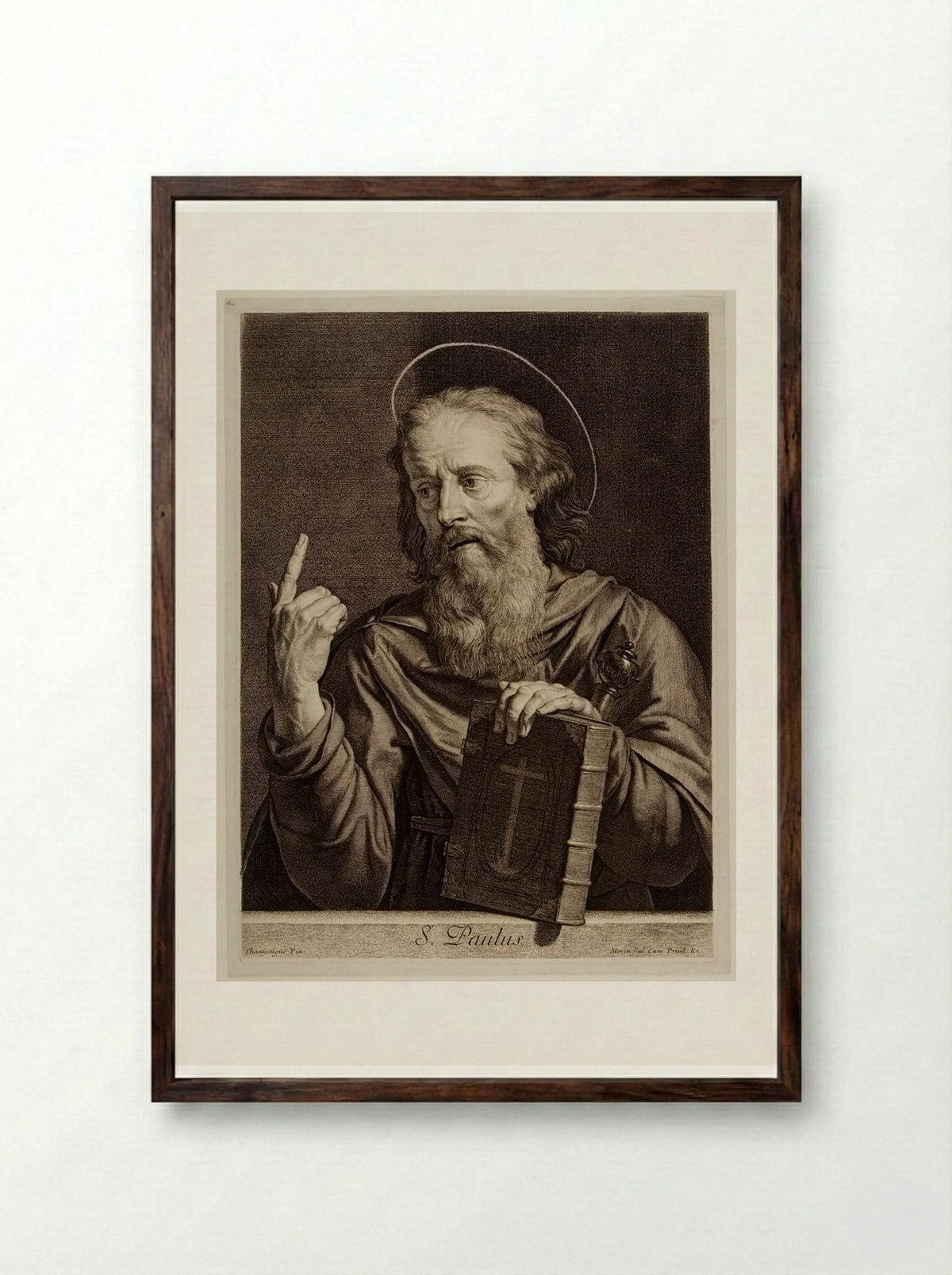 Saint Paul - Jean Morin - Framed Print Dark Wood