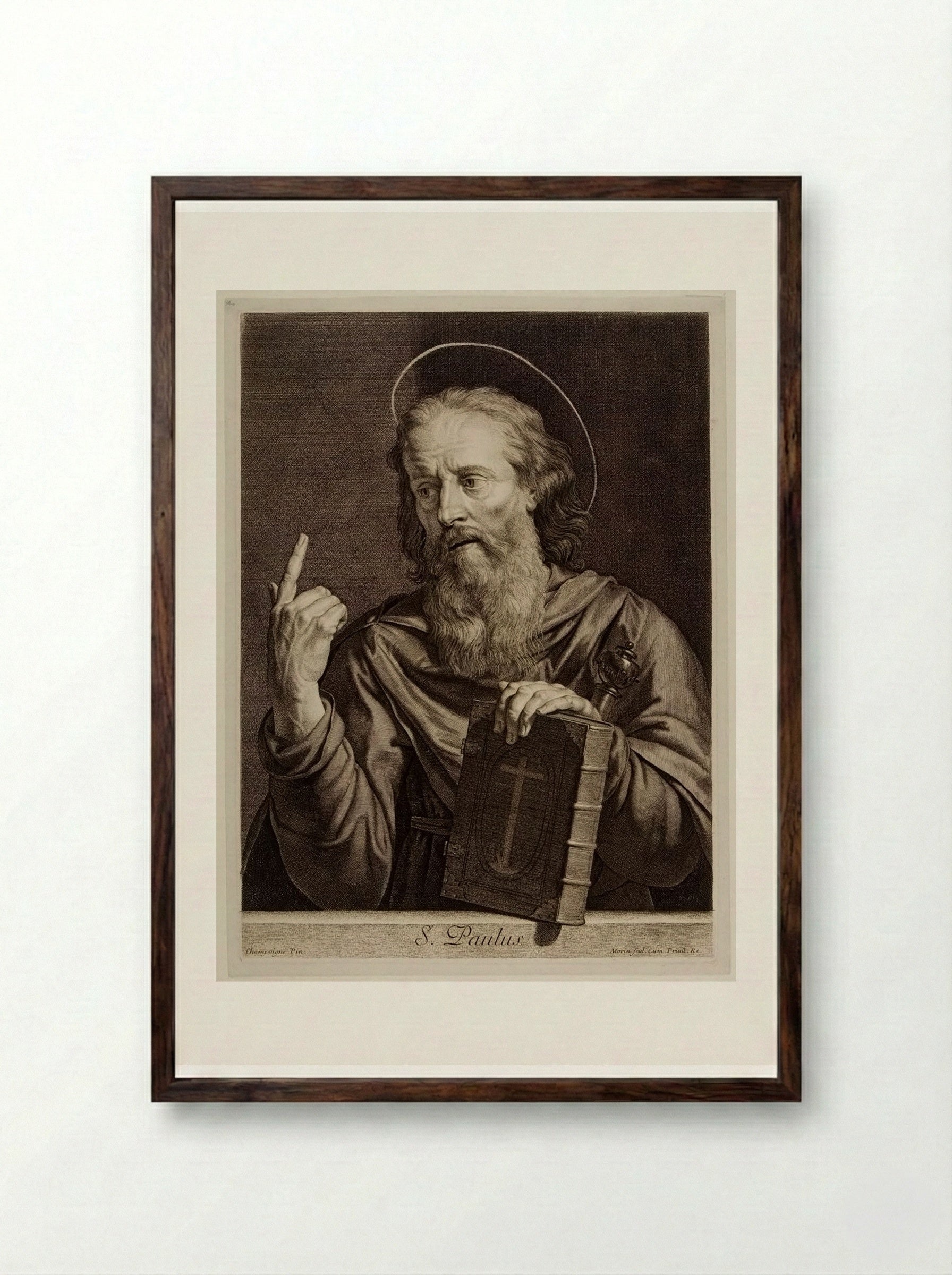 Saint Paul - Jean Morin - Framed Print Dark Wood
