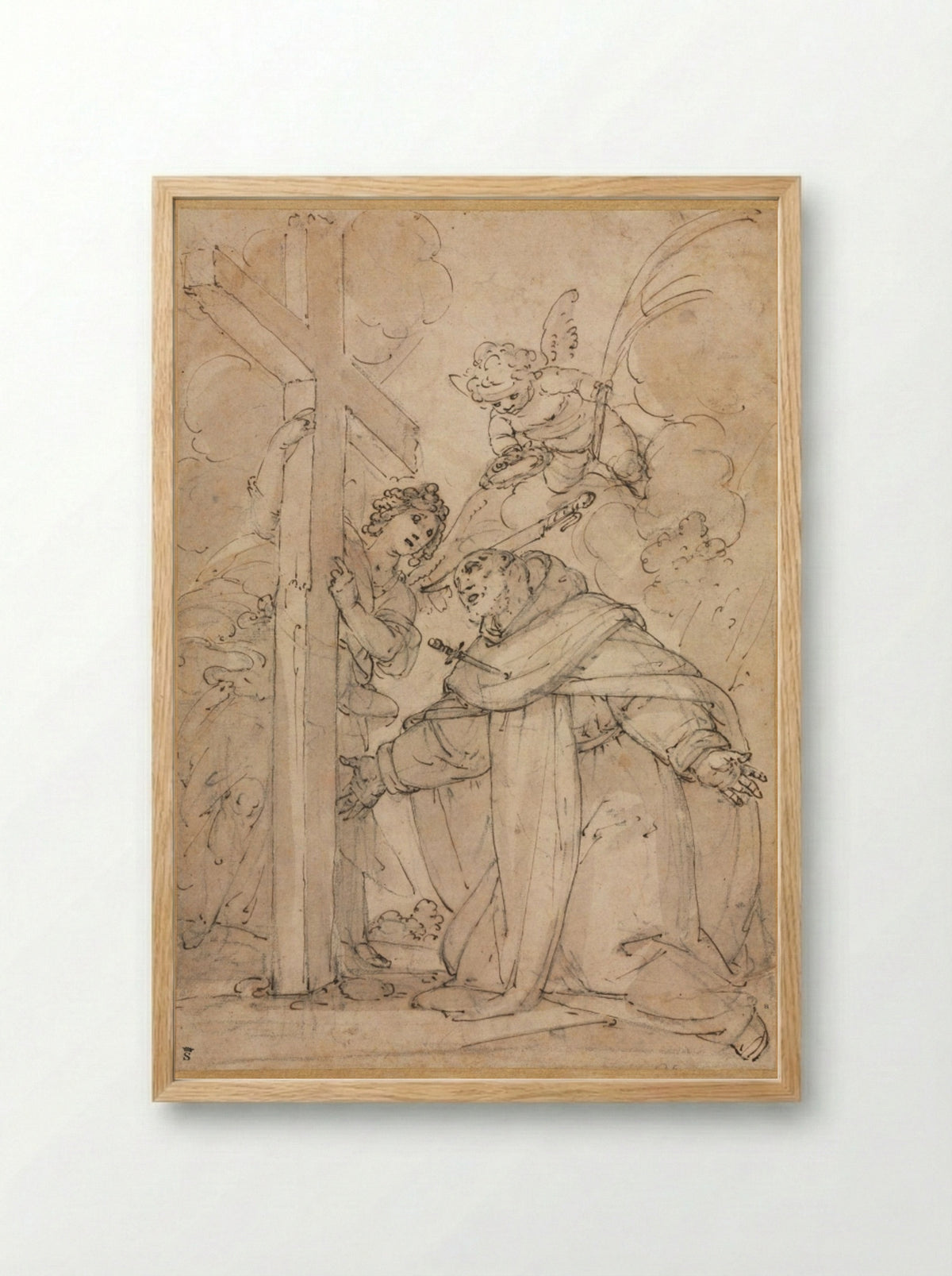 Saint Peter Martyr - Giovanni Battista Paggi - Framed Print Wood