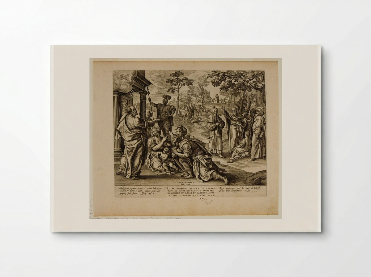 Saint Peter Preaching to the Gentiles in Caesarea - Johannes Wierix - Poster
