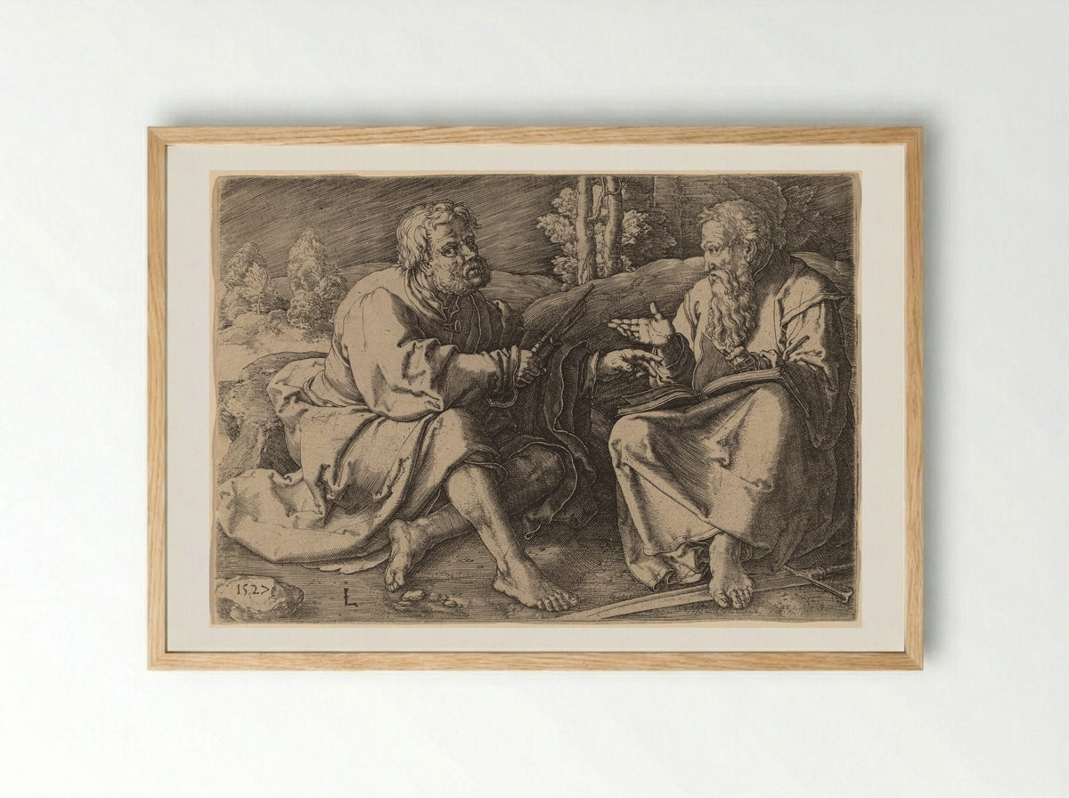 Saint Peter and Saint Paul - Lucas van Leyden - Framed Print Wood
